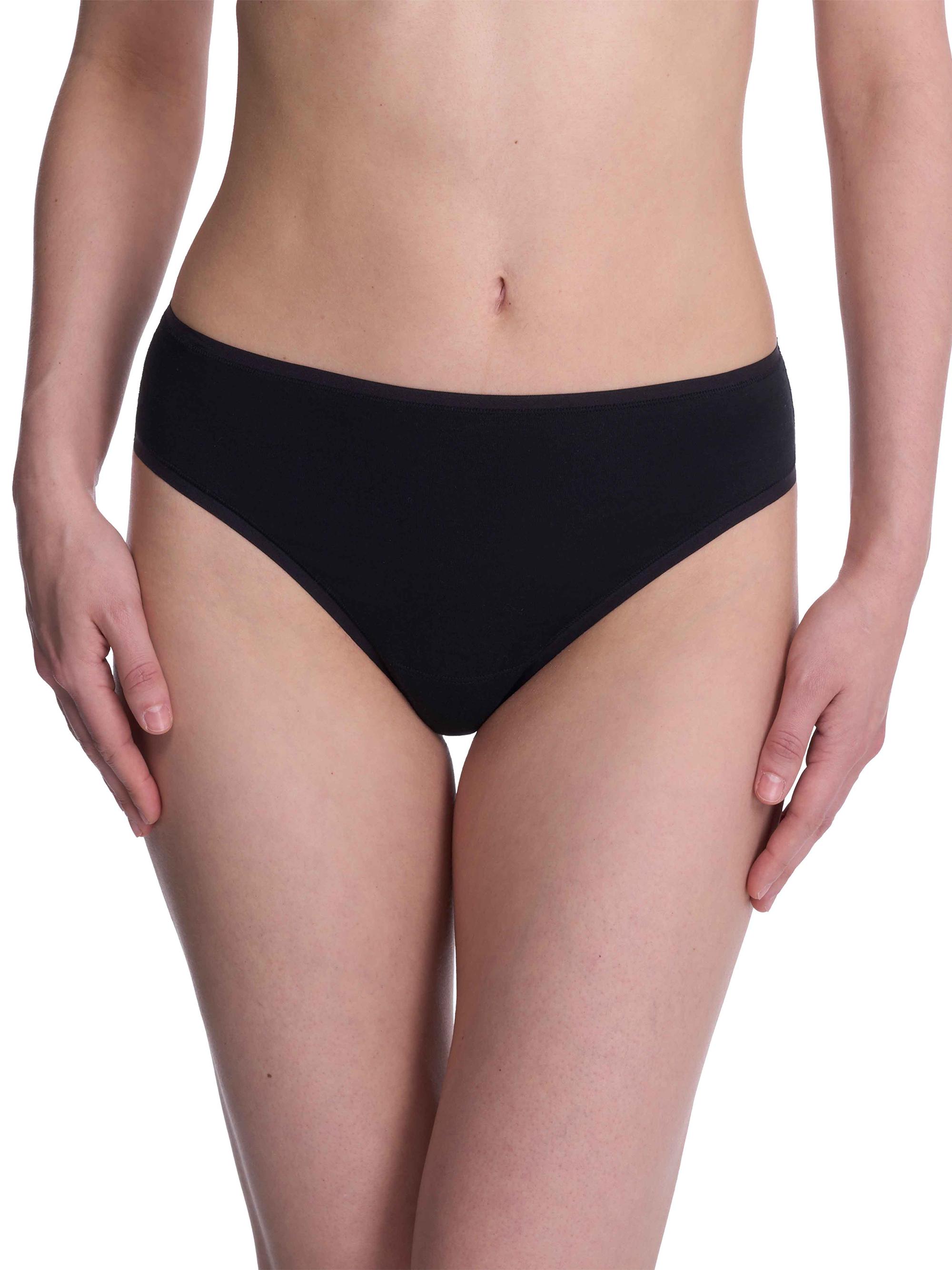 Natori Women's Bliss Bare Cotton Thong - Black