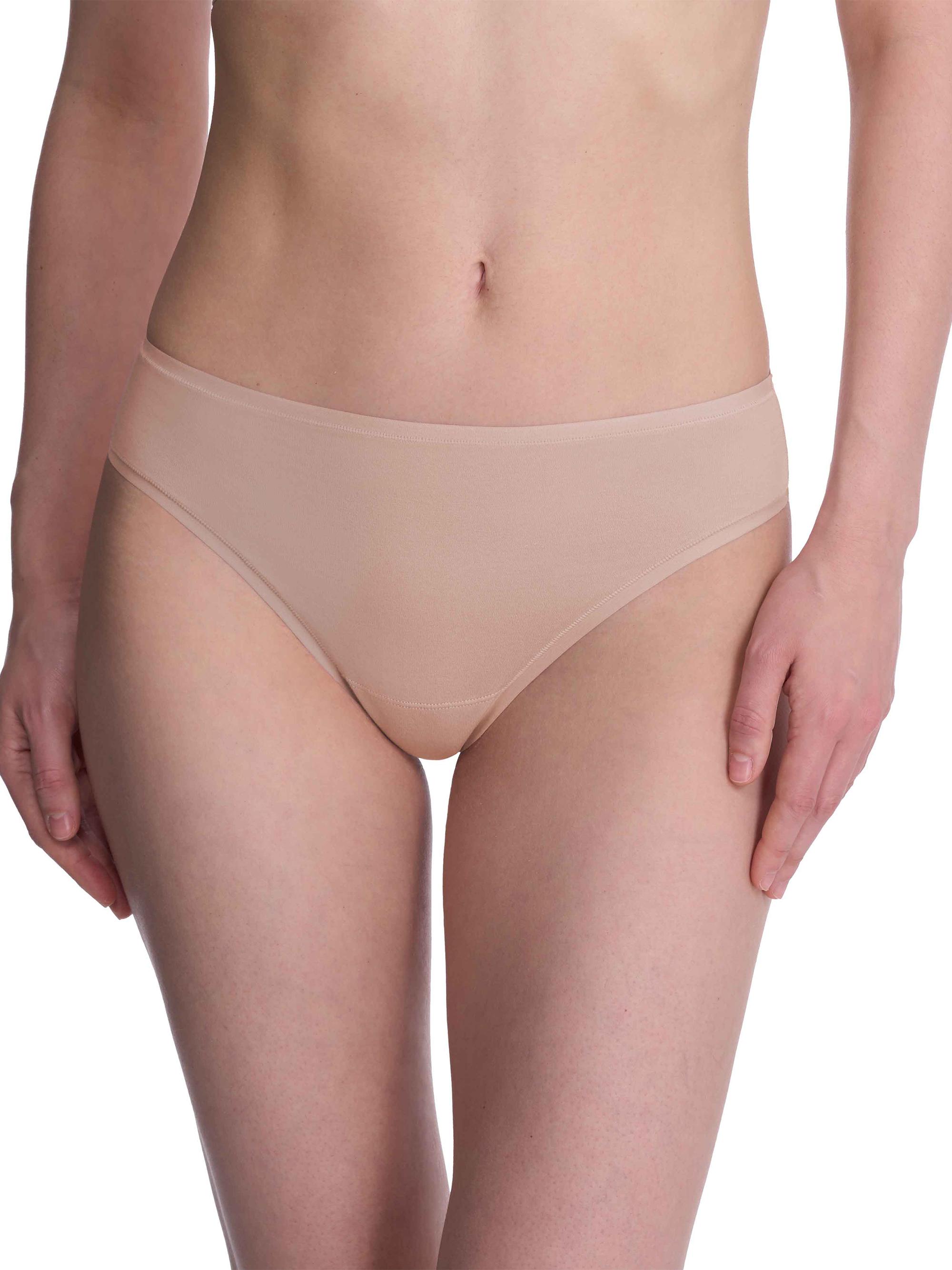 Natori Women's Bliss Bare Cotton Thong - Cafe