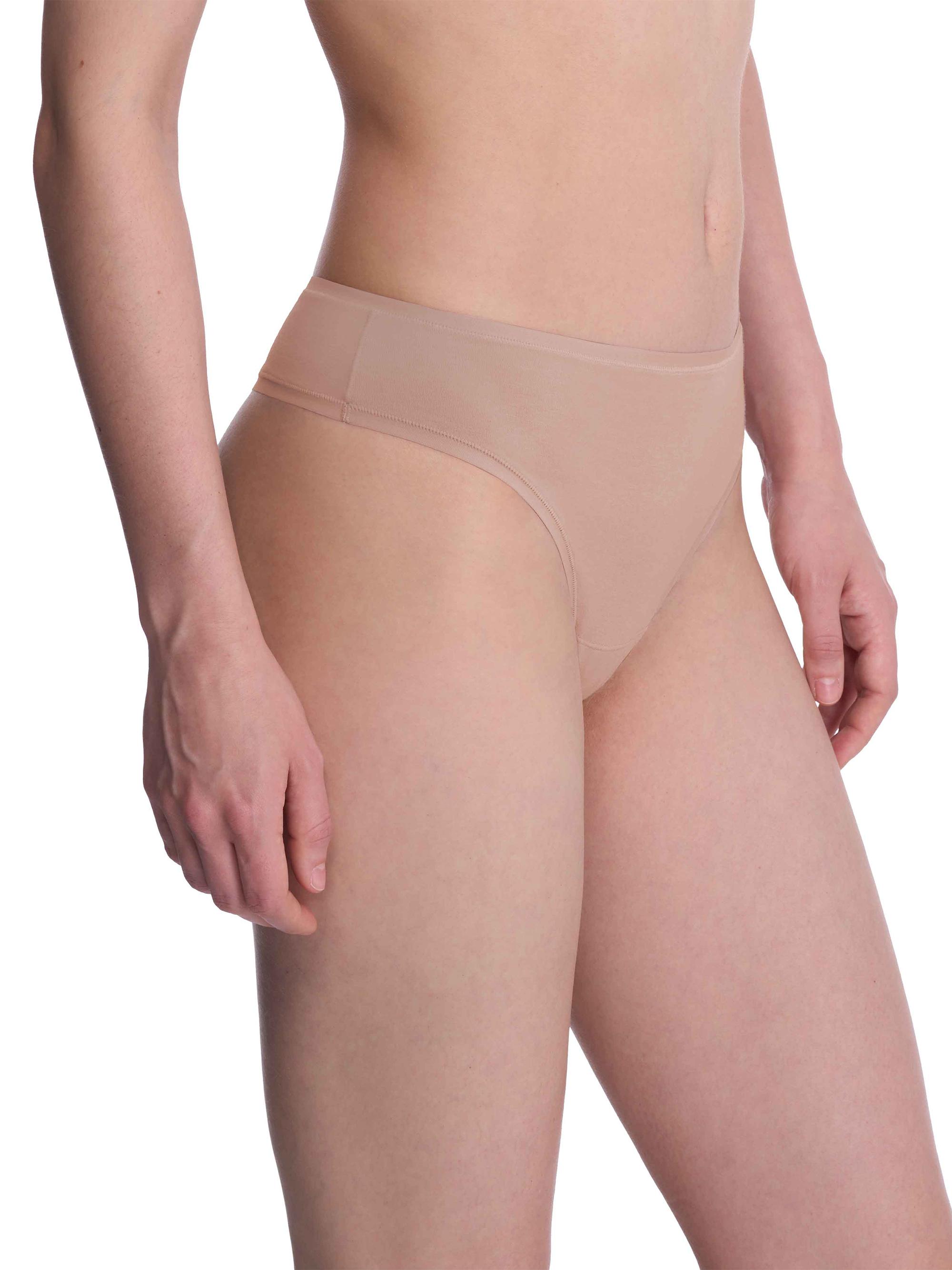 Natori Women's Bliss Bare Cotton Thong - Cafe | Thumbnail 2