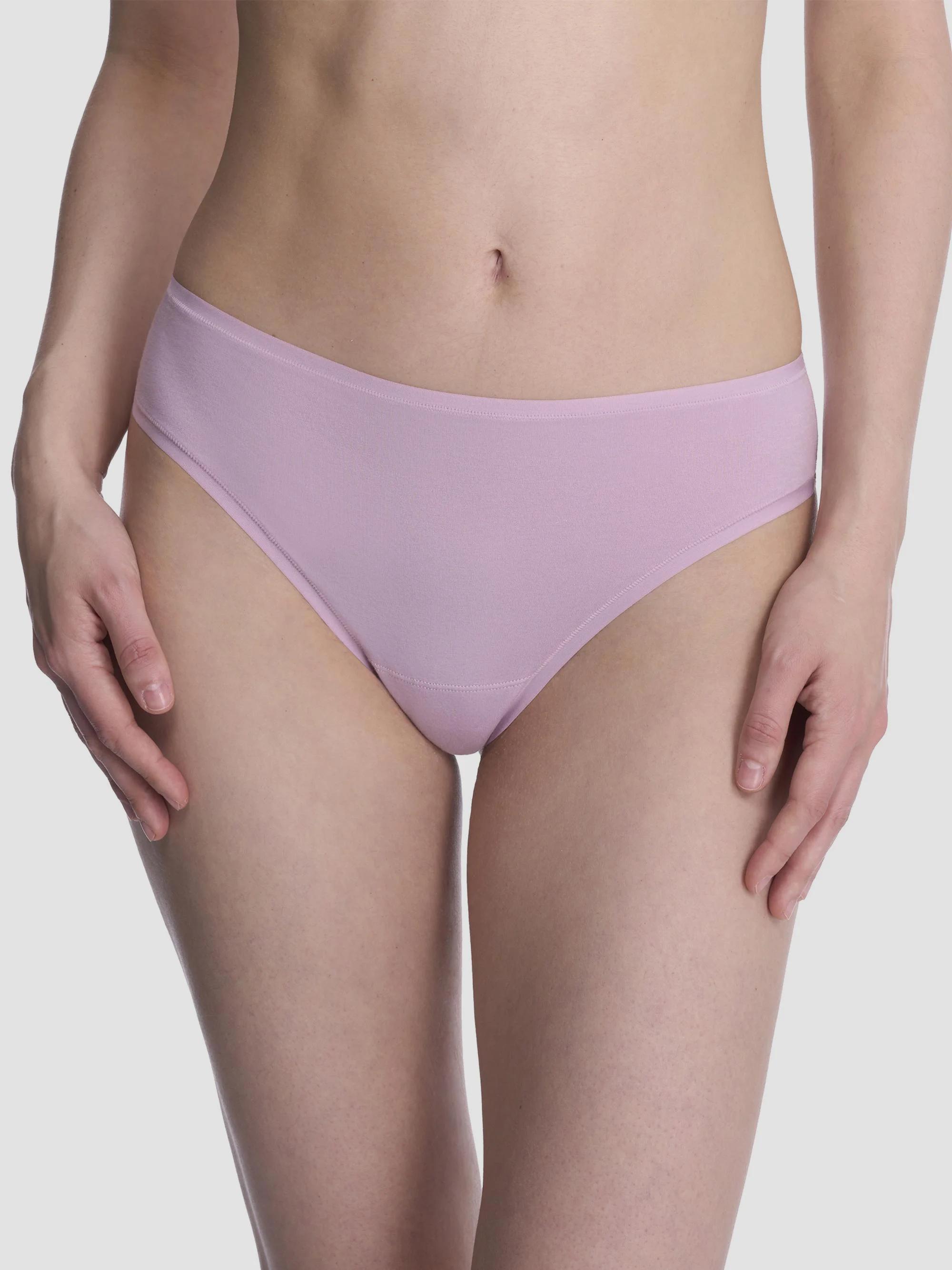 Natori Women's Bliss Bare Cotton Thong - Rose Mist - Size Large