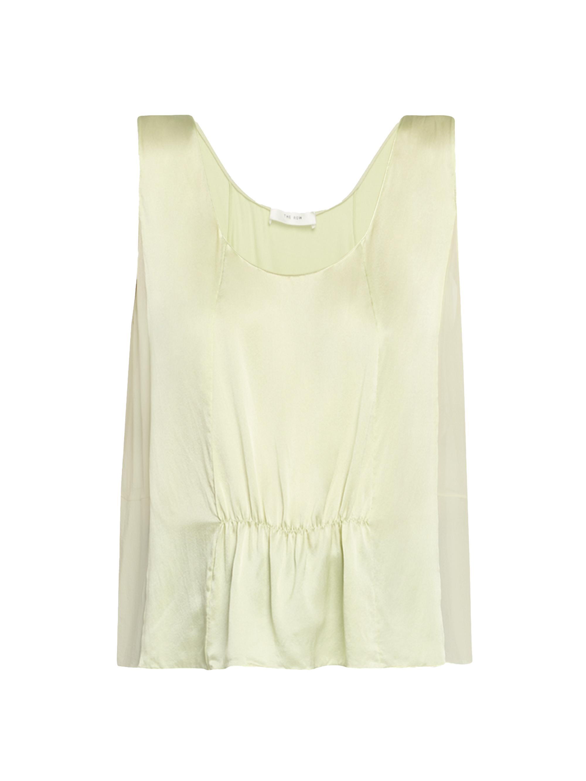The Row Women's Dinara Silk Scoopneck Top - Pale Grass