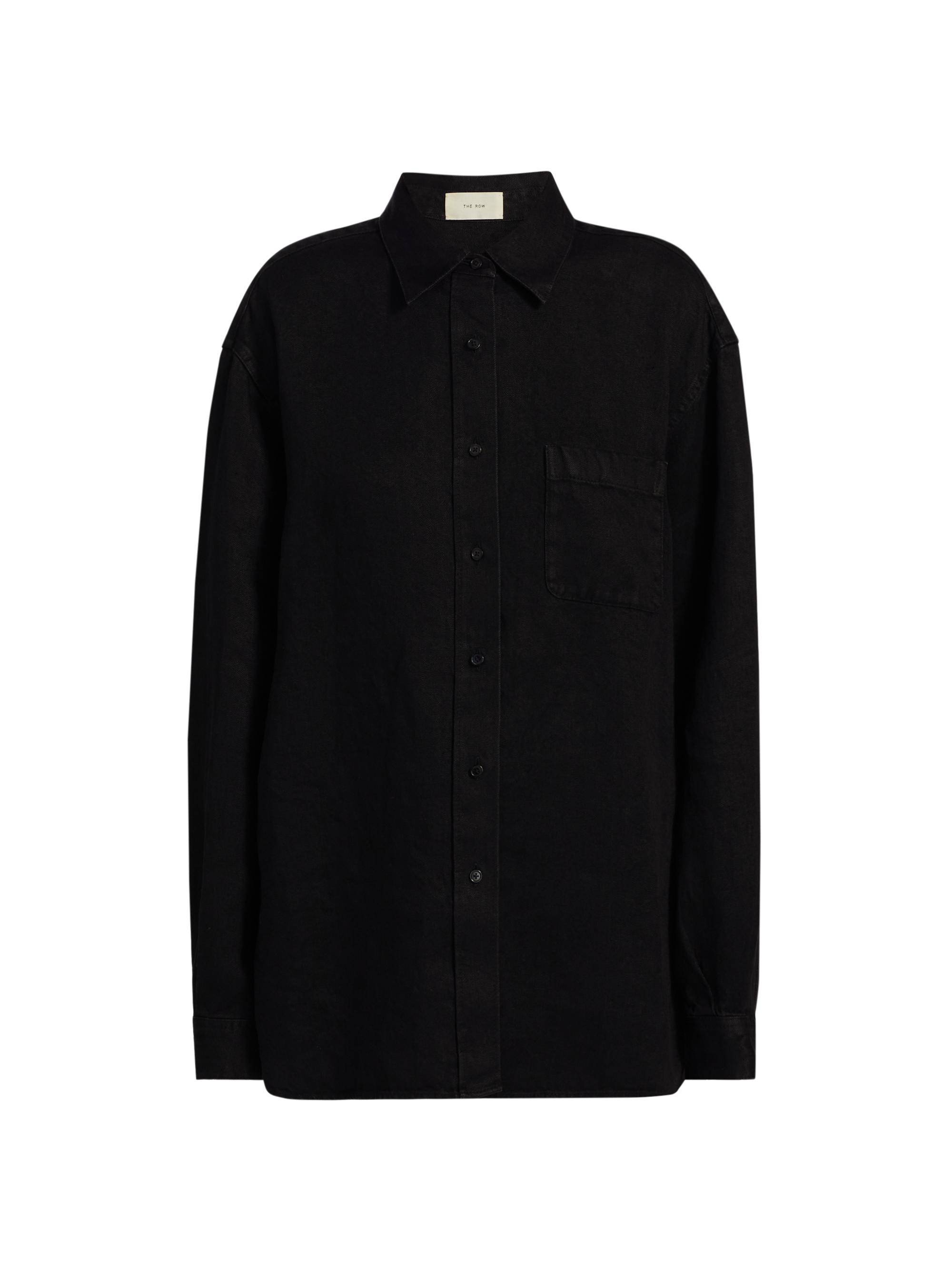The Row Nesson Linen Oversized Pocket Shirt | Saks Fifth Avenue