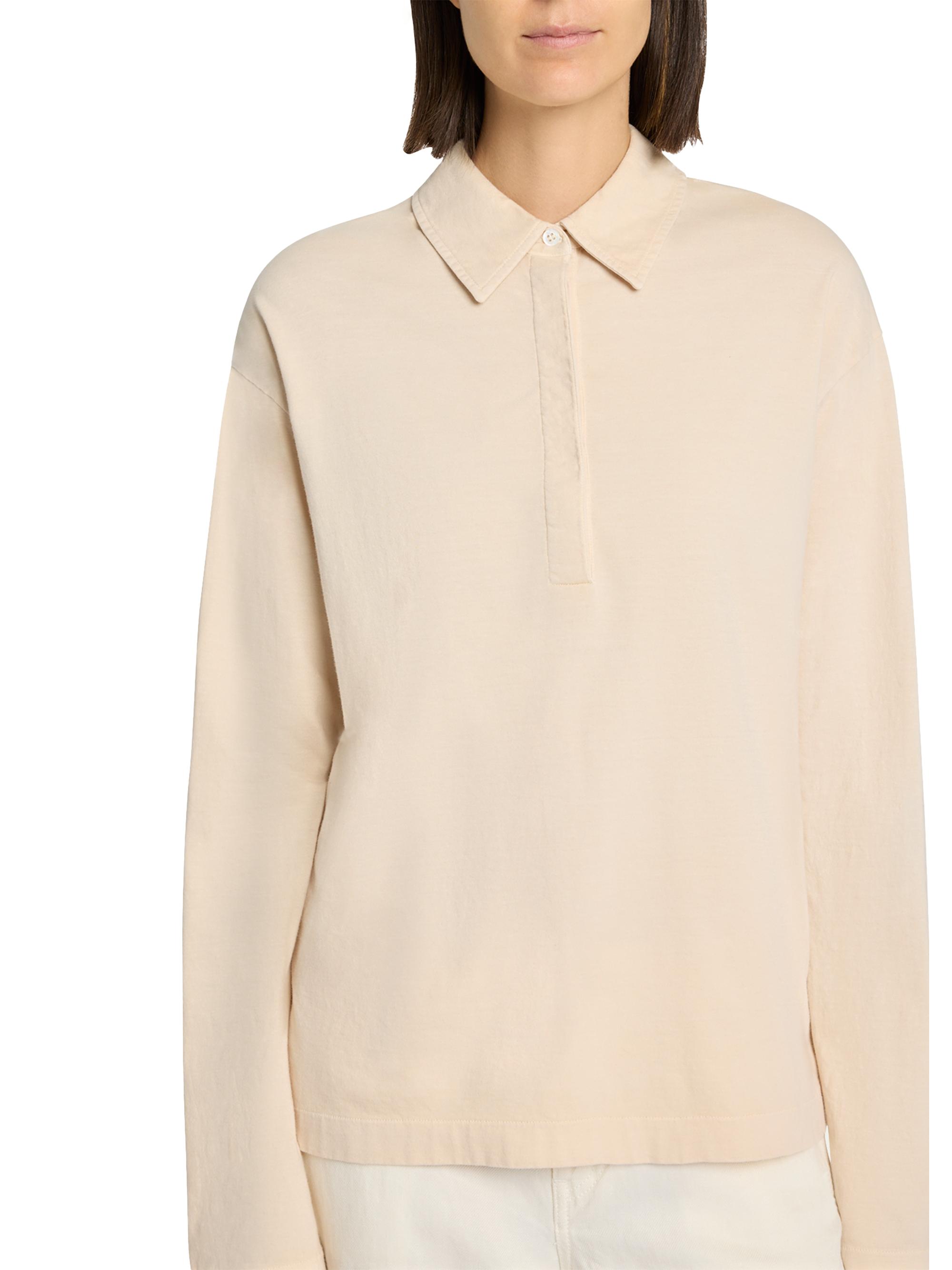 The Row Roddie Long-Sleeve Polo Top | Saks Fifth Avenue