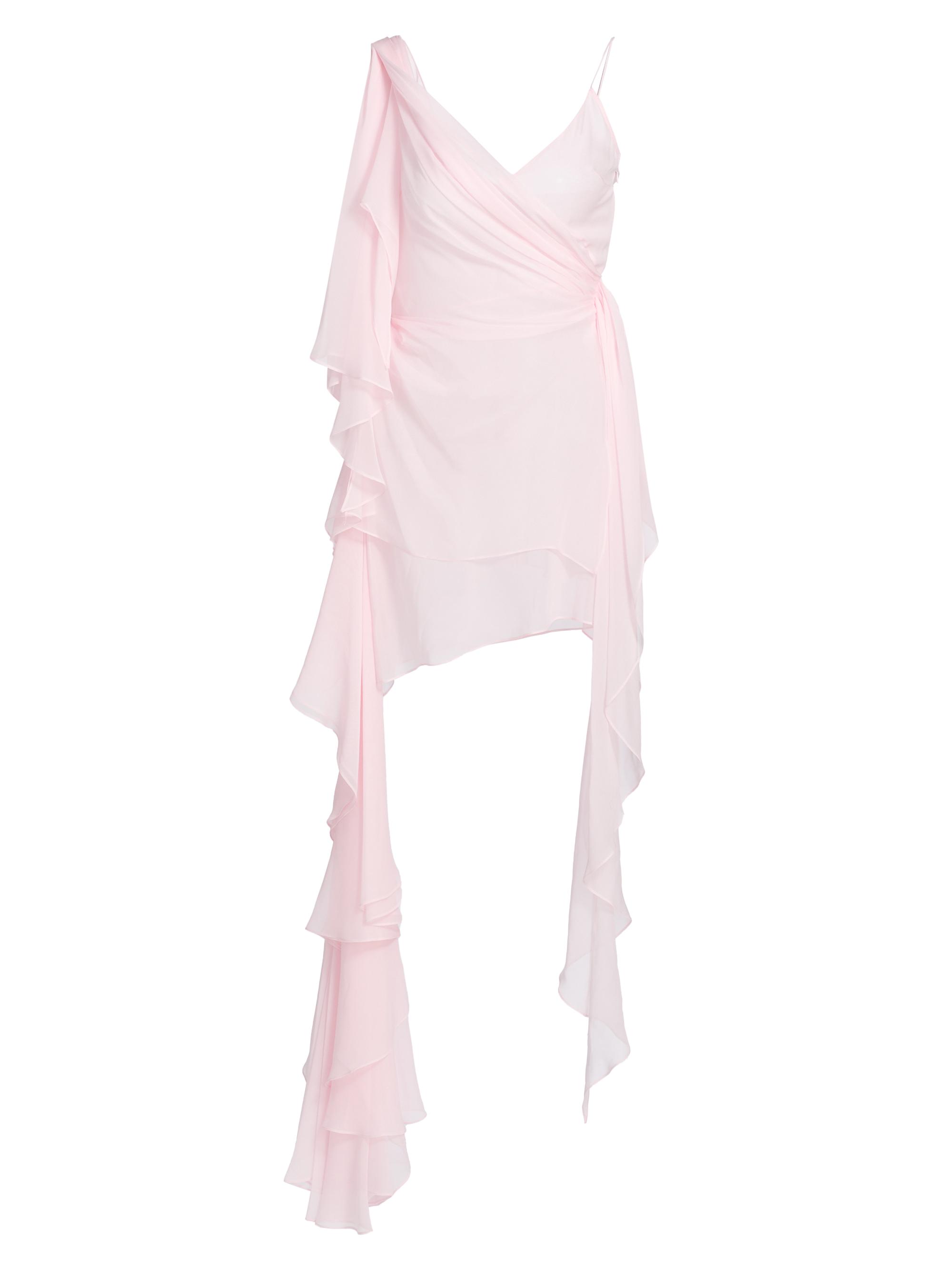 LaQuan Smith Women's Asymmetrical Ruffle Minidress - Blush