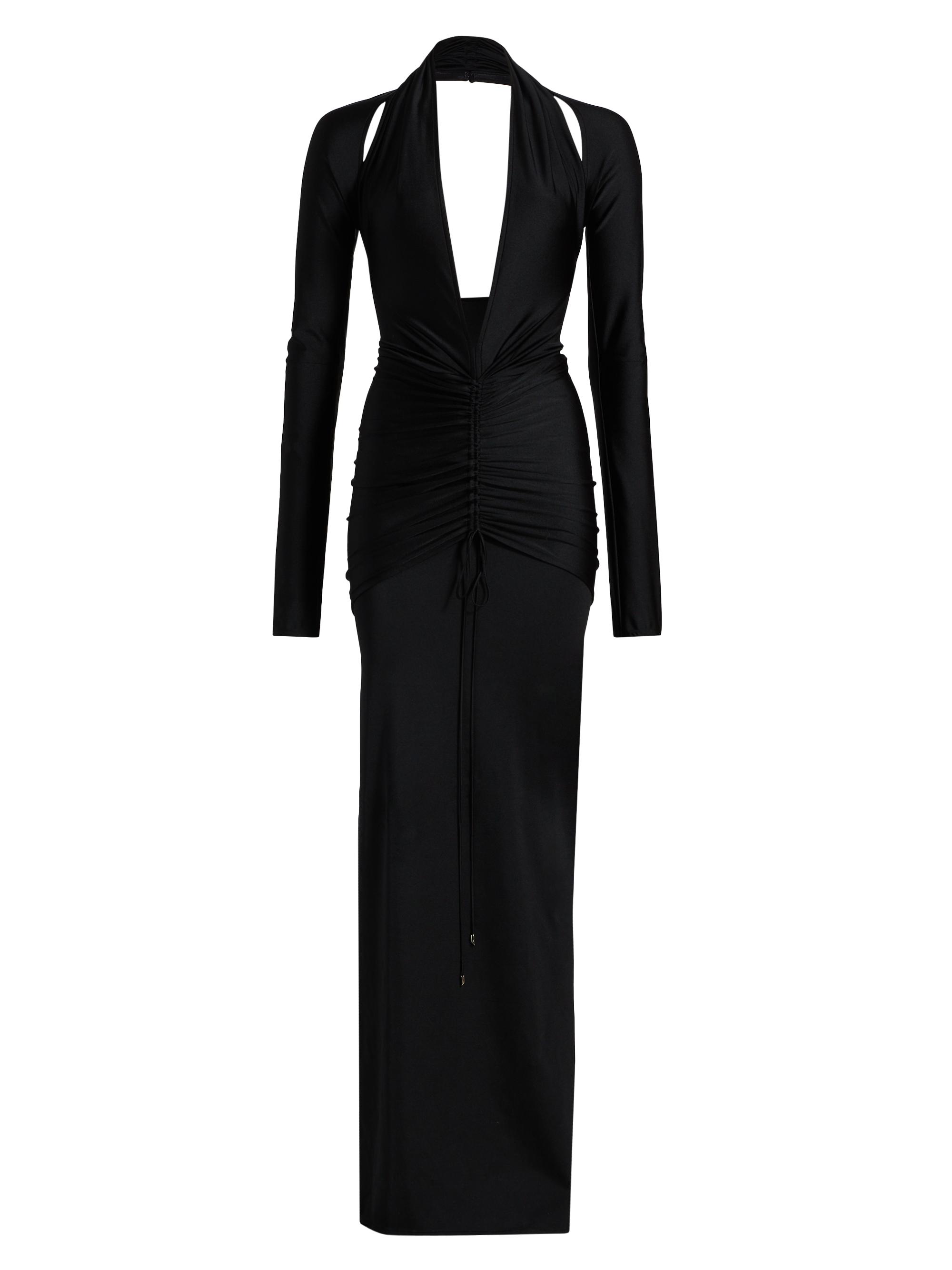 LaQuan Smith Women's Plunge-Neck Gown - Black
