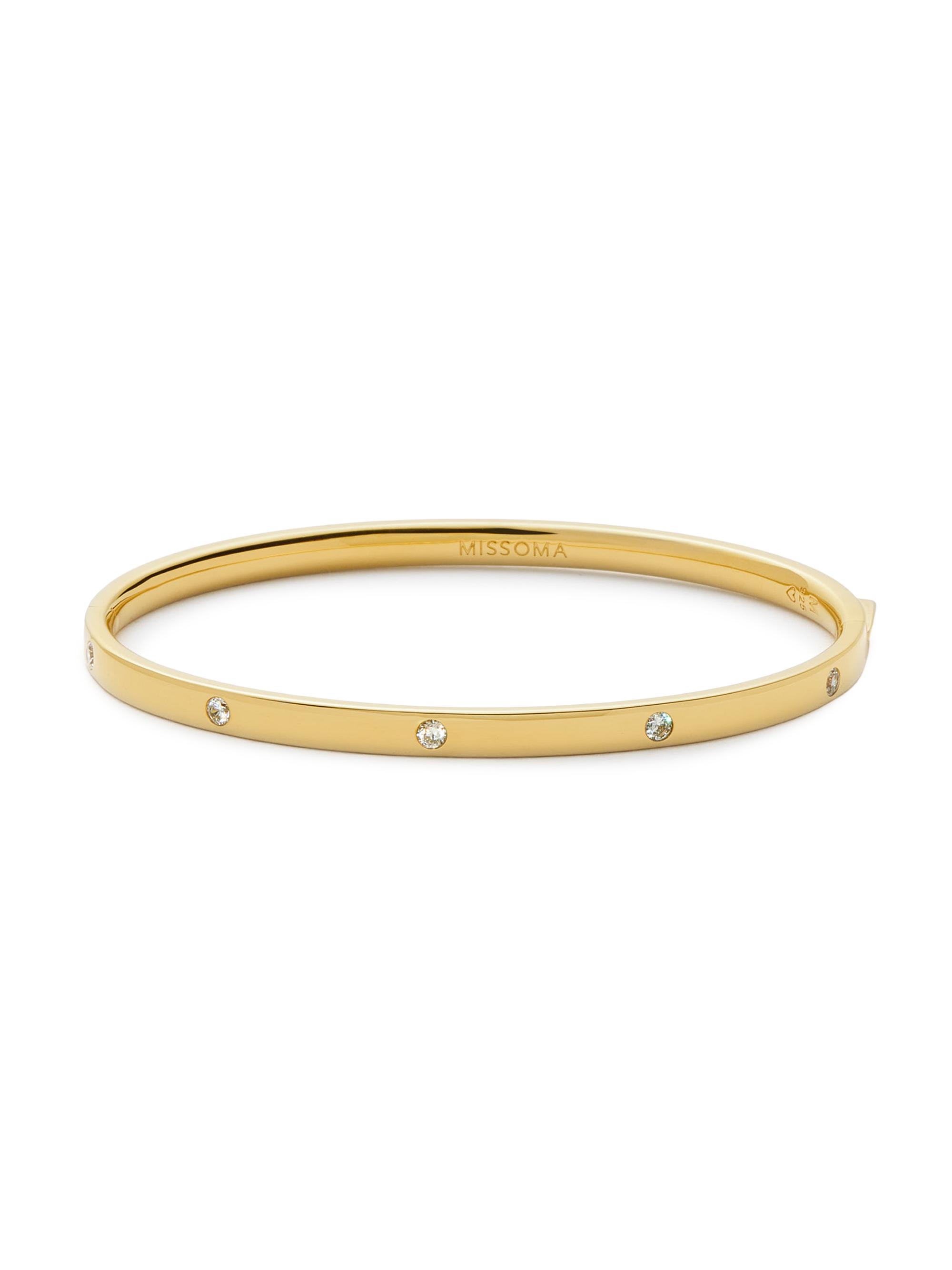Missoma Women's Magma Interstellar 18K-Yellow-Gold Vermeil & Cubic Zirconia Hinged Bangle - Gold