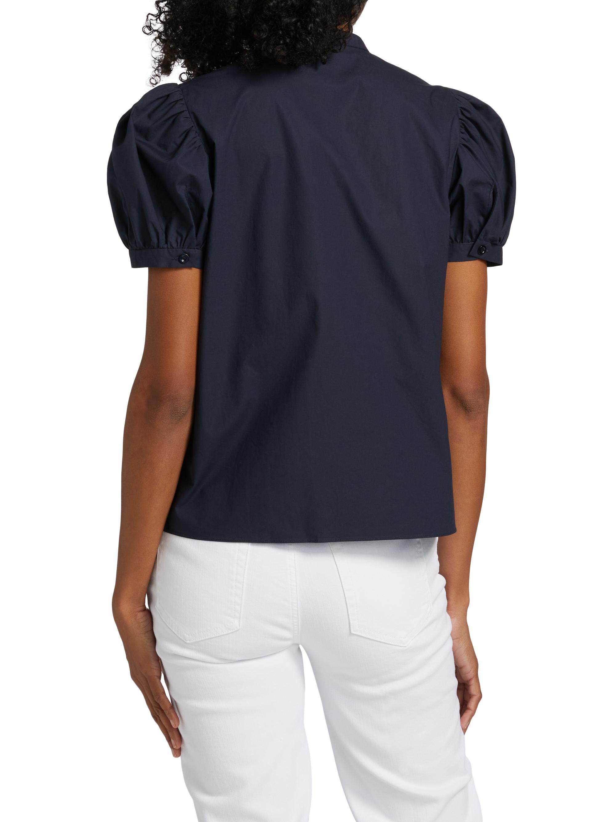 Frame Gathered Puff-Sleeve Top | Saks Fifth Avenue