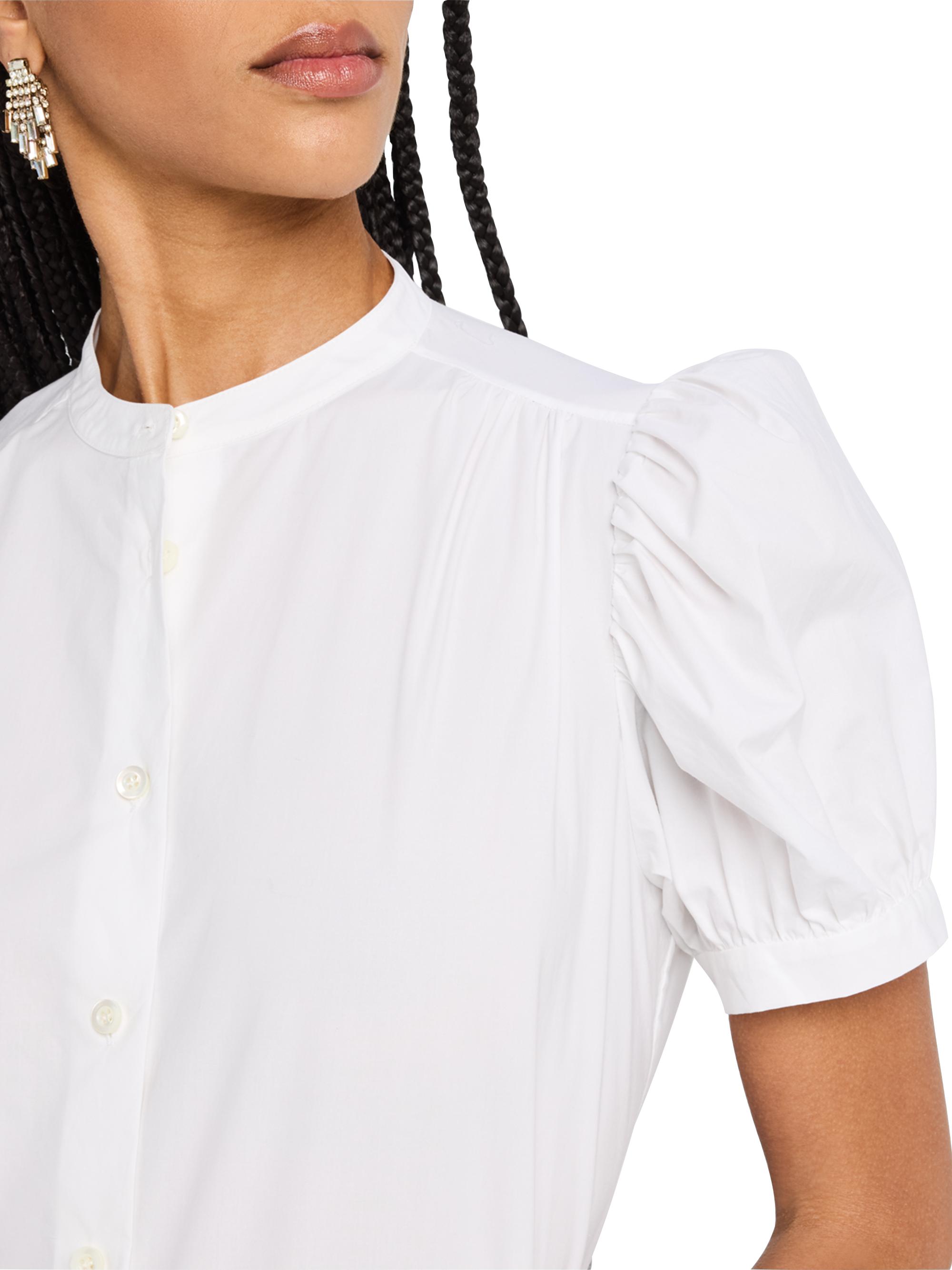 FRAME Gathered Puff-Sleeve Top | Saks Fifth Avenue