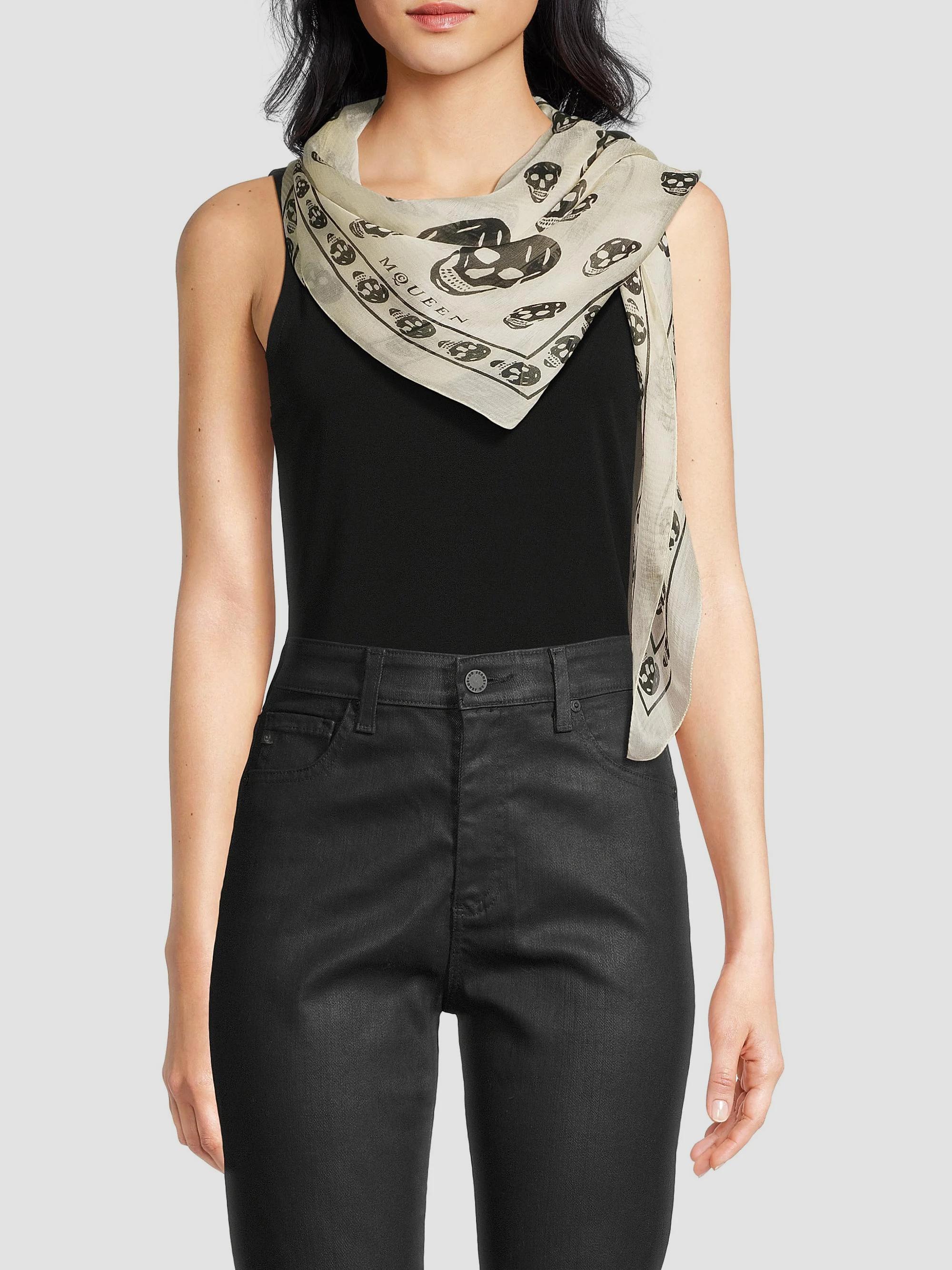 McQueen Silk Skull Scarf | Saks Fifth Avenue