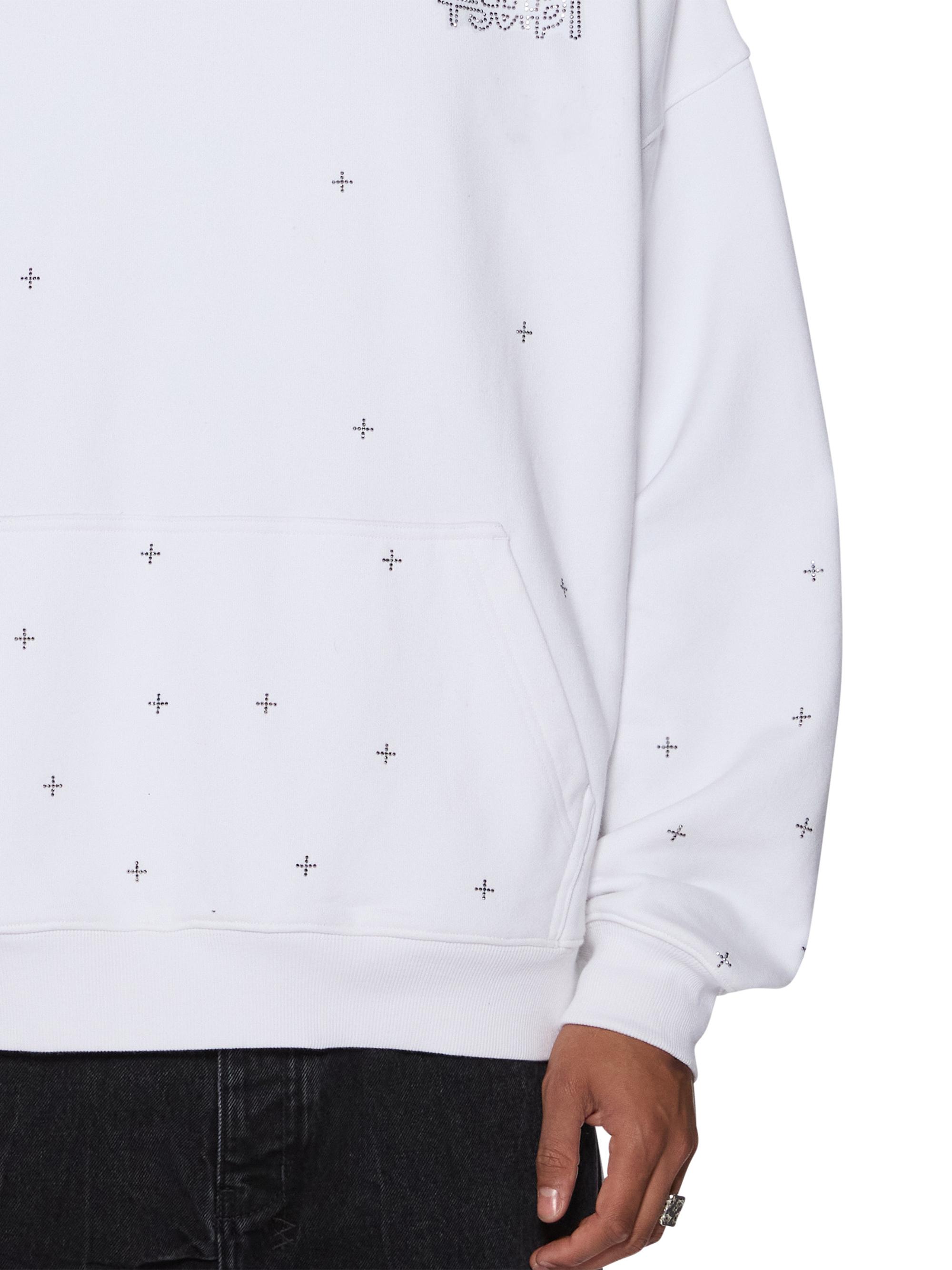 Ksubi Kplus Ekcess Crystal-Embellished Logo Cotton Hoodie