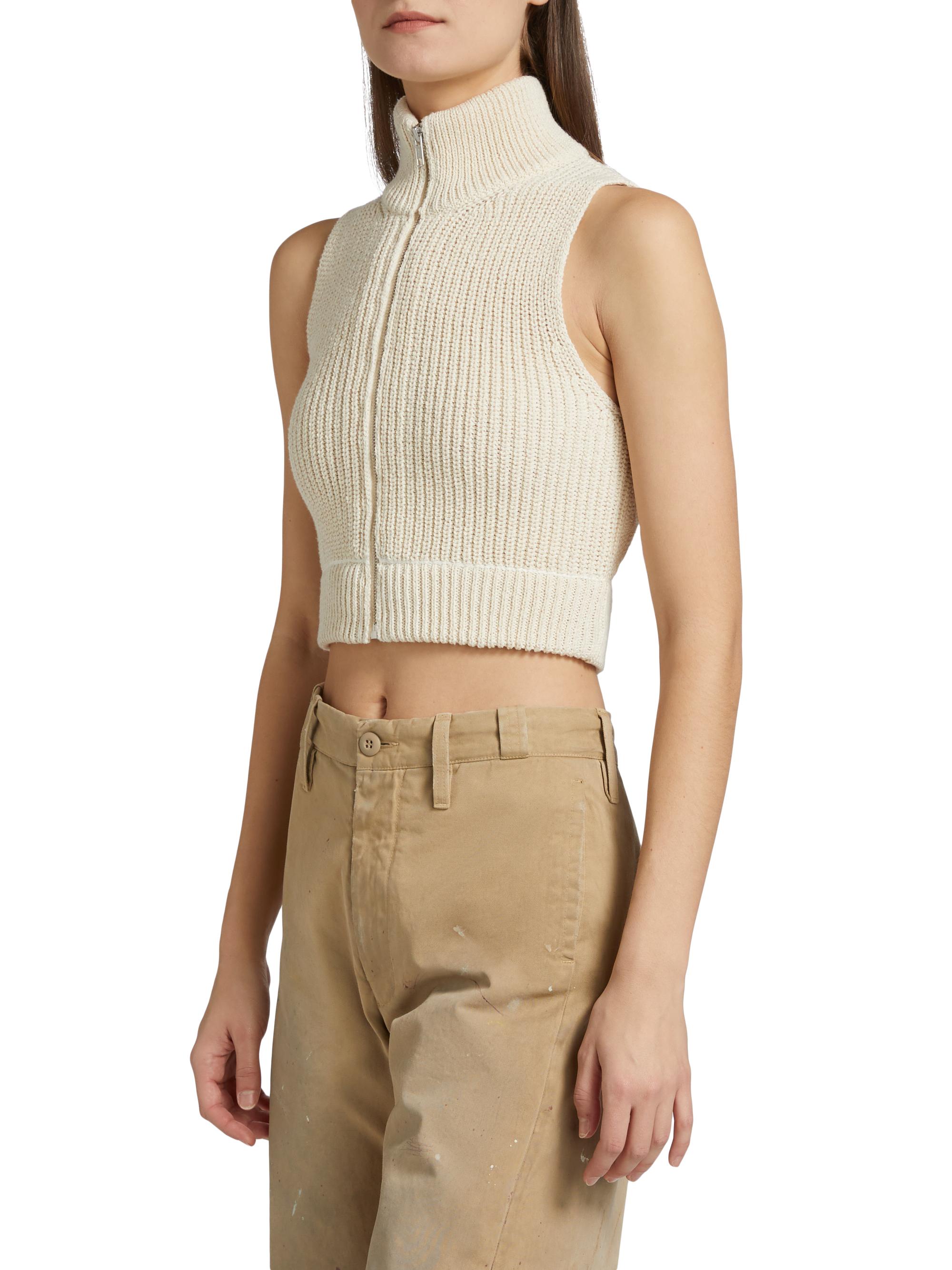 MM6 Maison Margiela Knit Zip-Up Vest | Saks Fifth Avenue