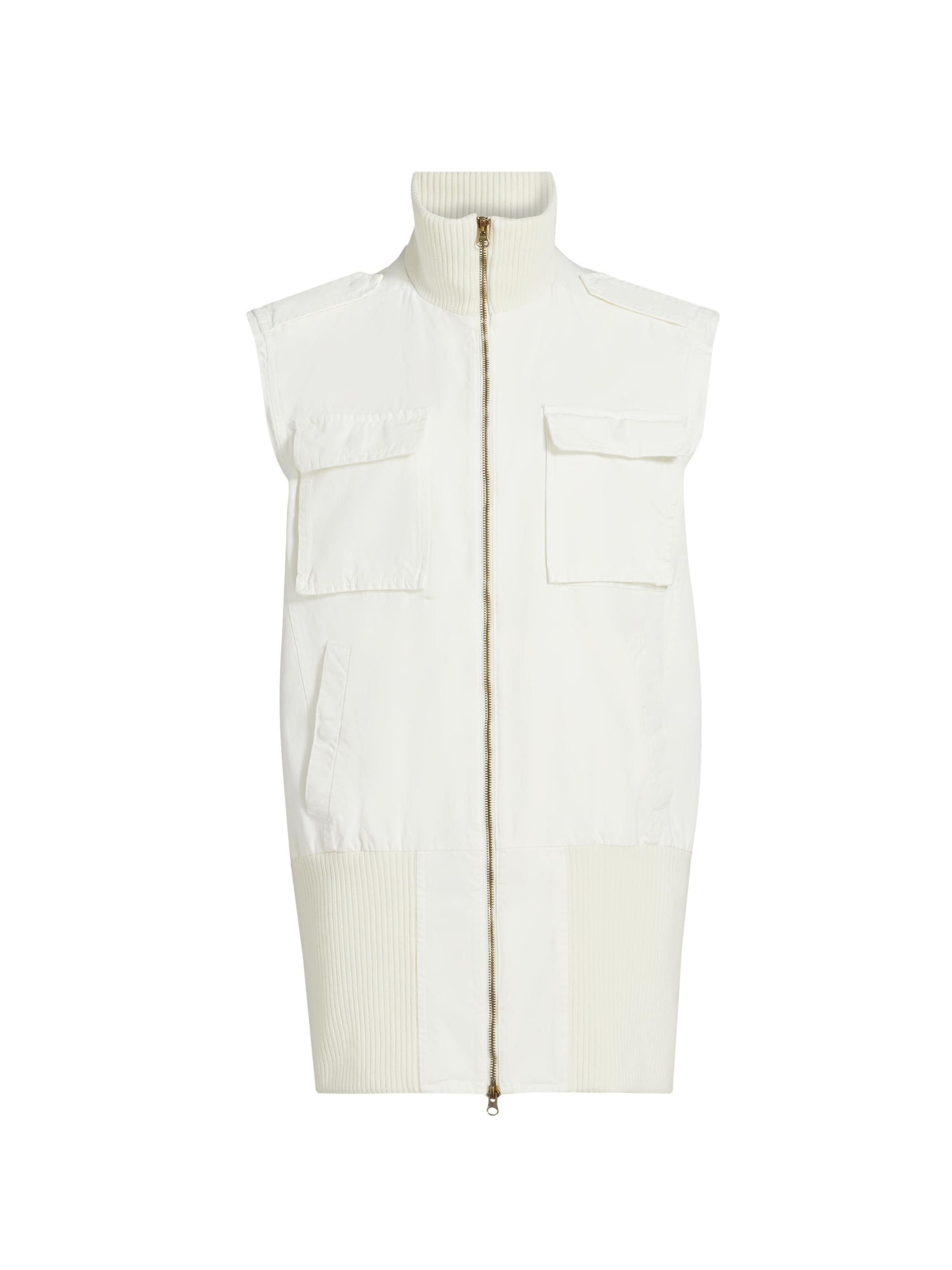 MM6 Maison Margiela Women's Canvas Cargo Vest - Off White