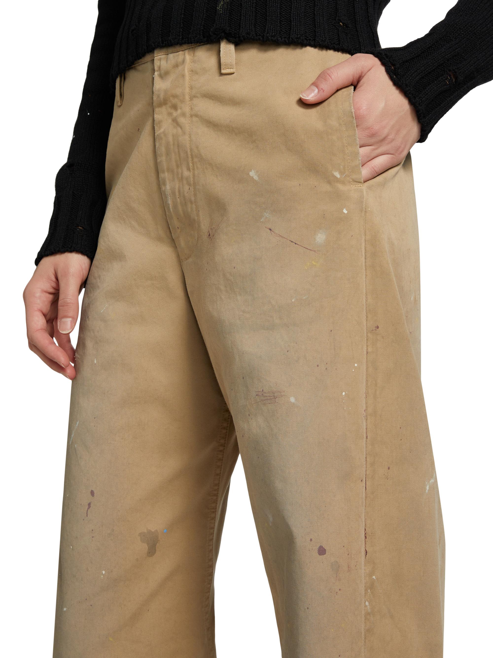 MM6 チノパン MM6 Maison Margiela Gabardine Paint Splatter Pants | Saks