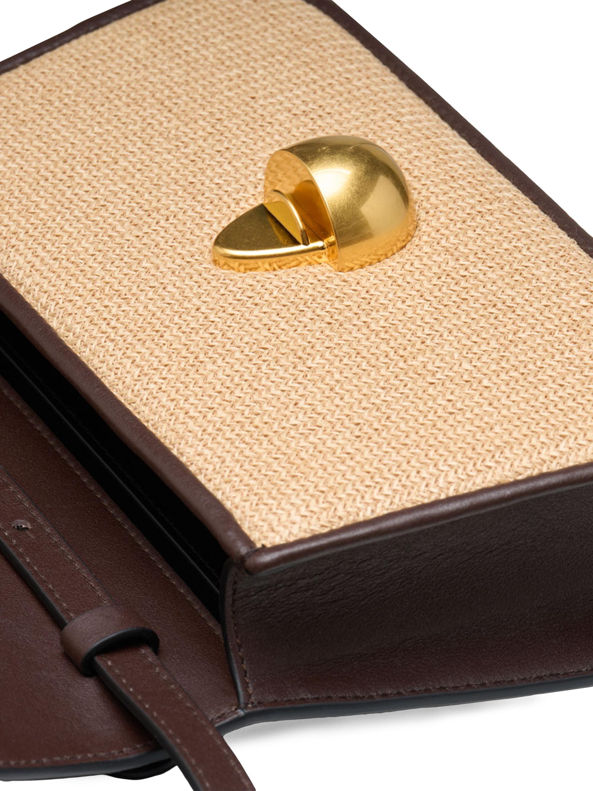 Neous Phoenix 1.0 Raffia & Leather Top Handle Bag | Saks Fifth Avenue