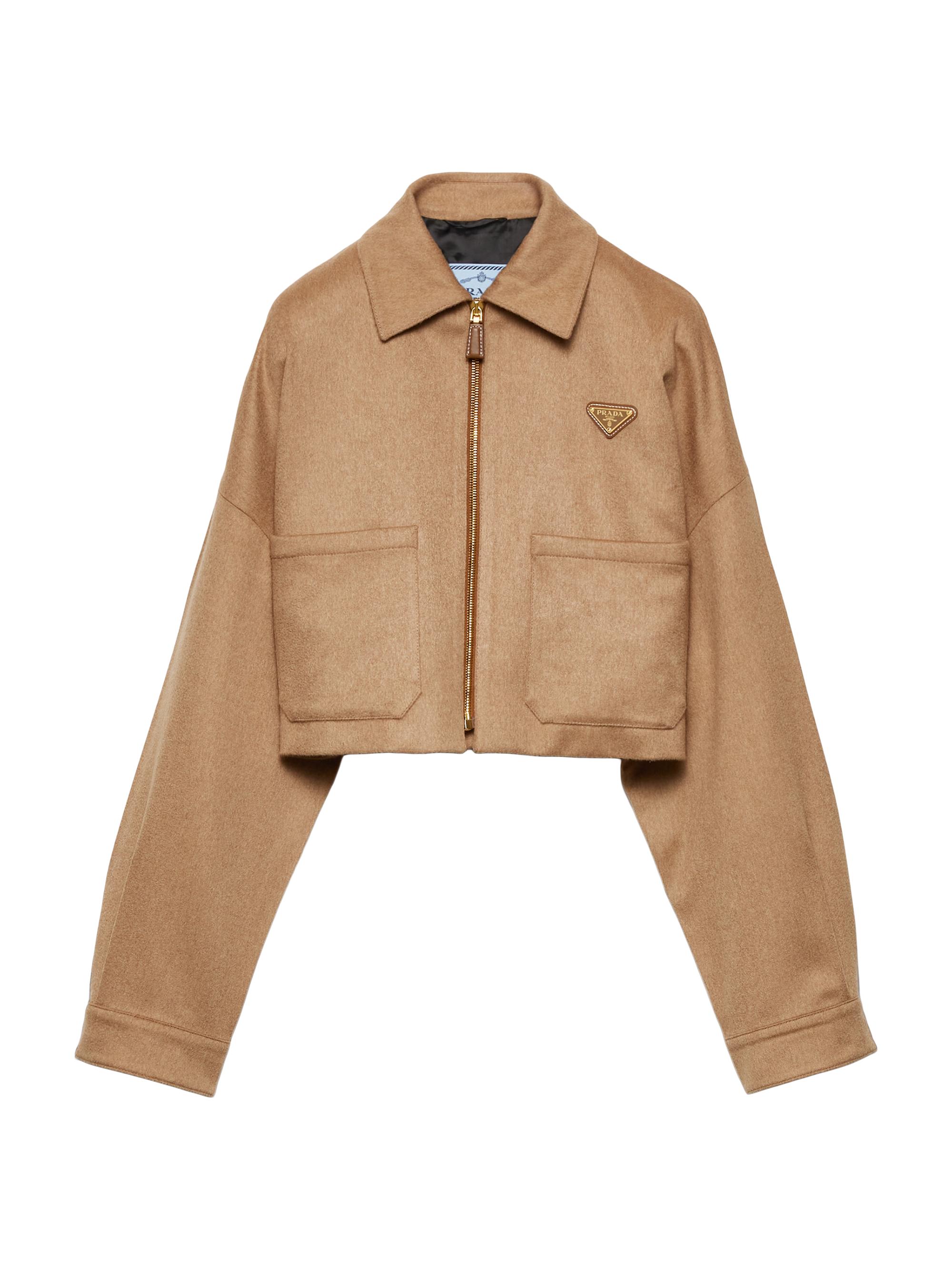 Prada Women's Camel-Hair Blouson Jacket - Brown