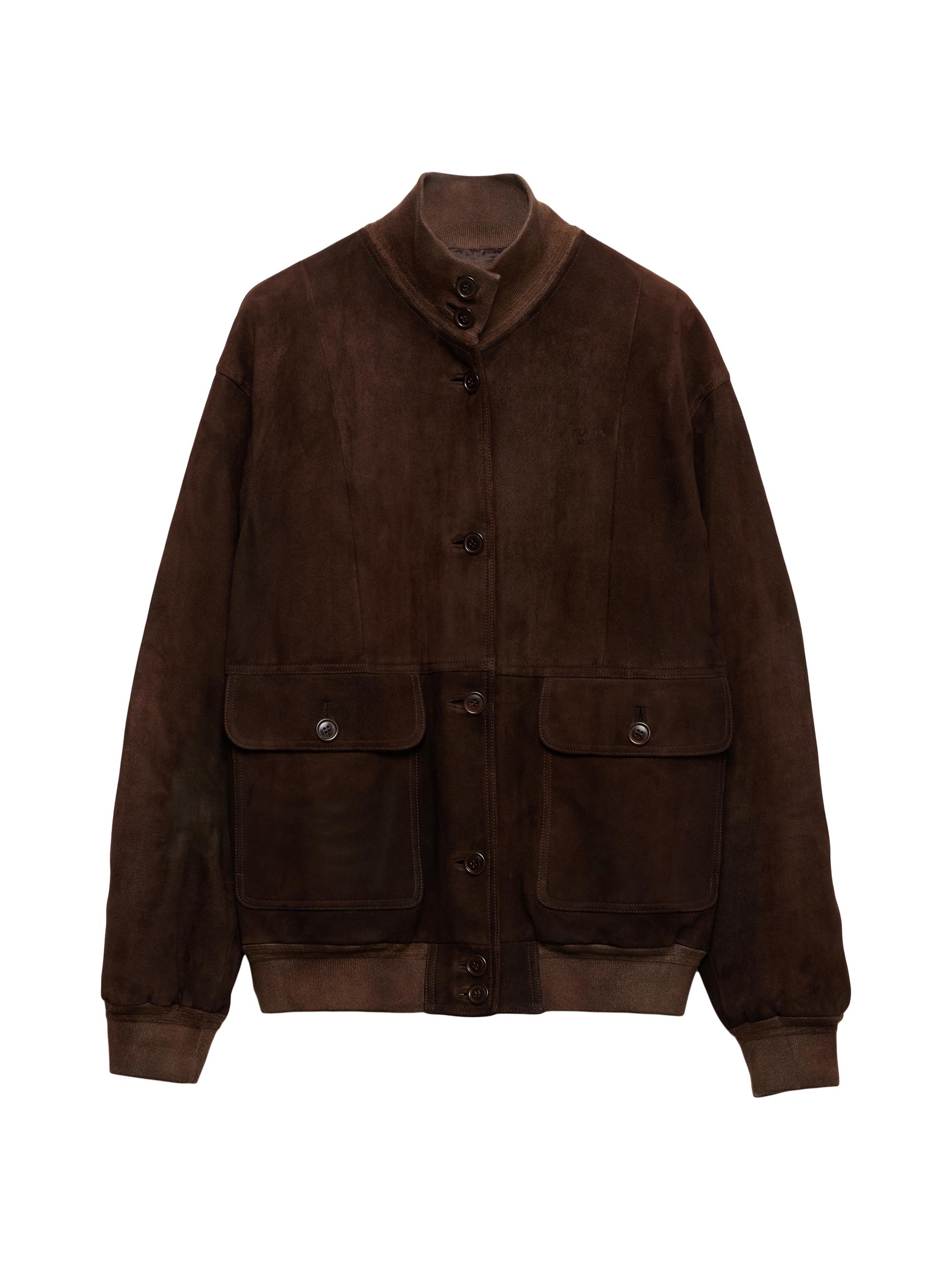 Prada Women's Suede Jacket - Brown