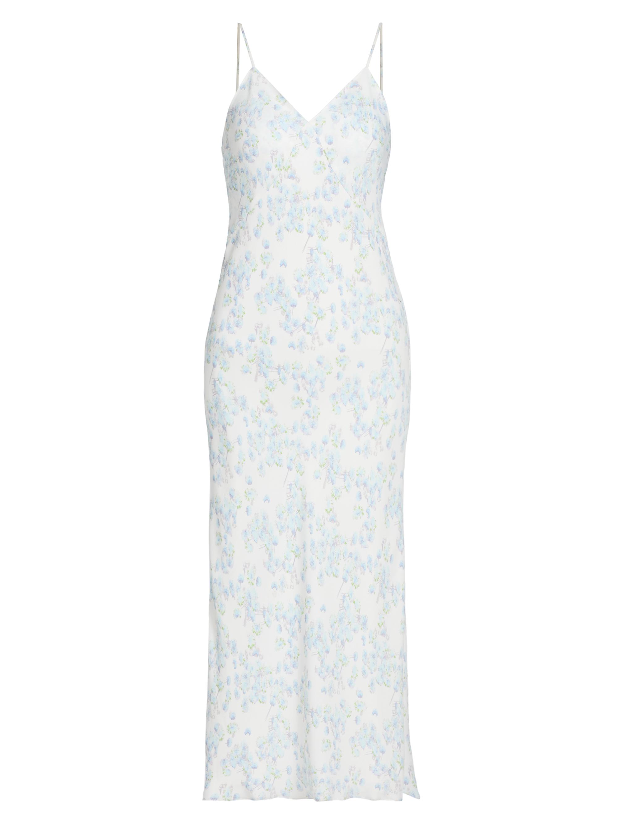 Theory Women's Floral Seamed Slip Dress - White Multi