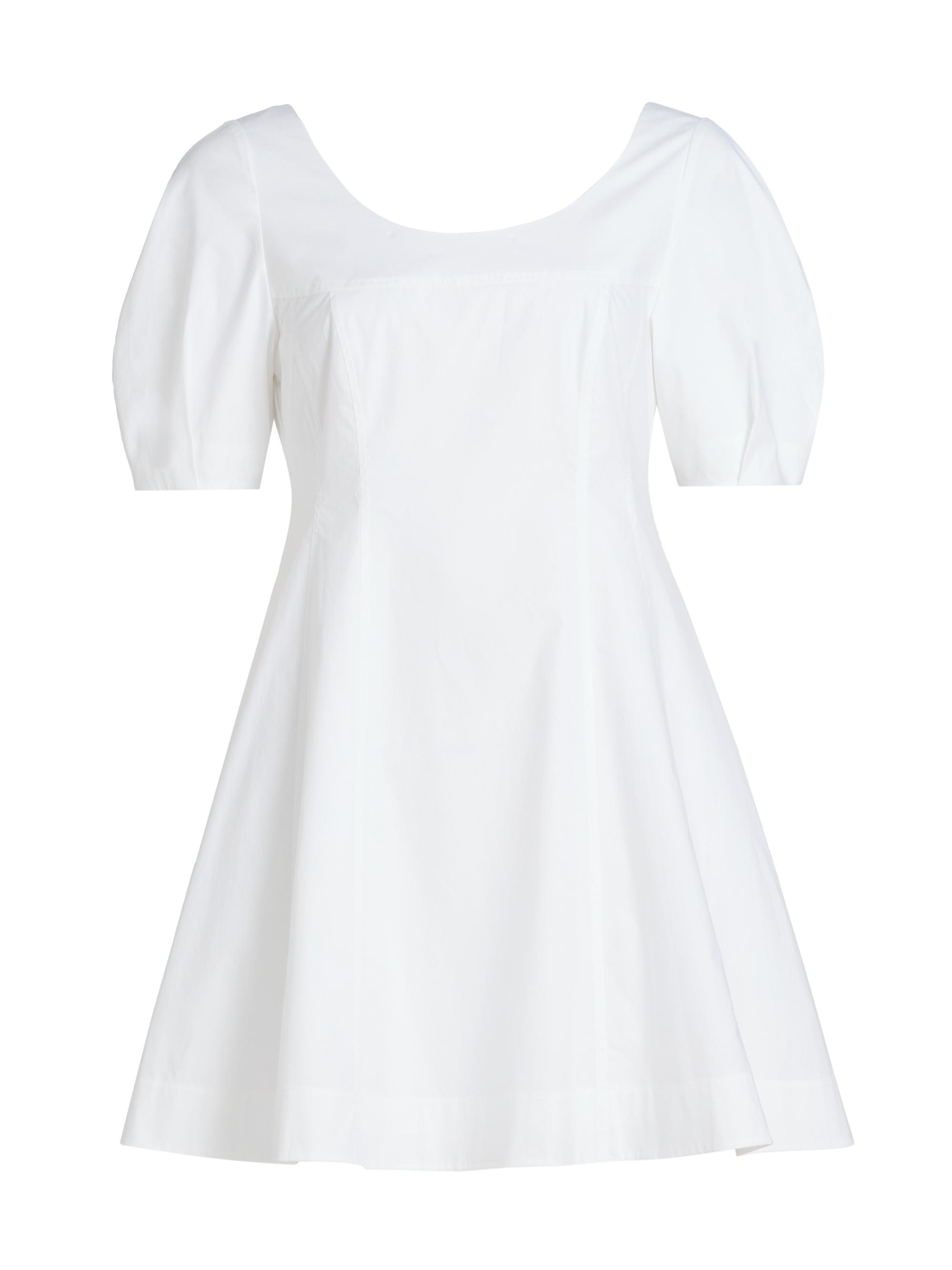 Theory Women's City Stretch-Cotton Fit & Flare Minidress - White
