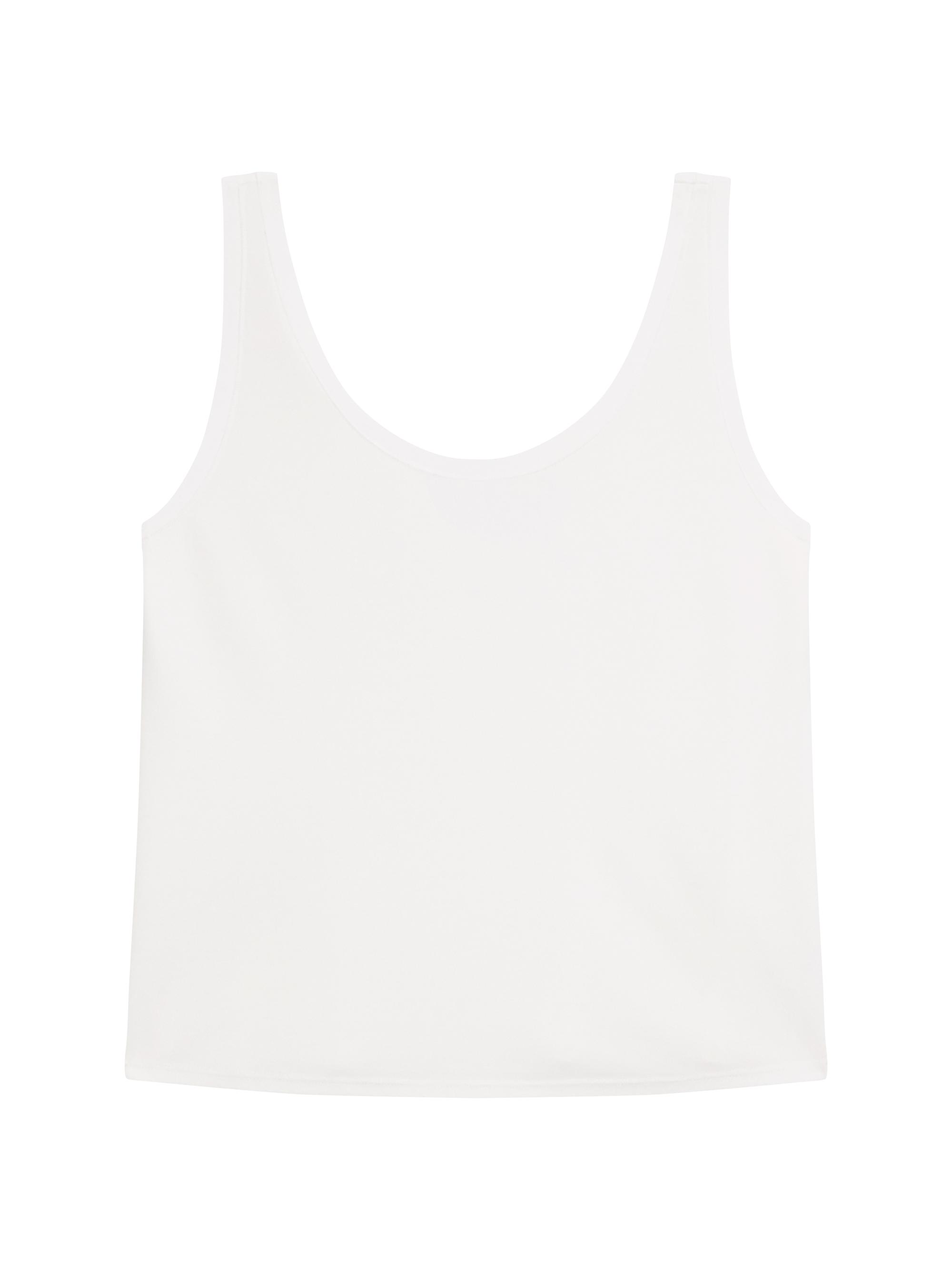 Theory Women's Scoopneck Slim Tank - White