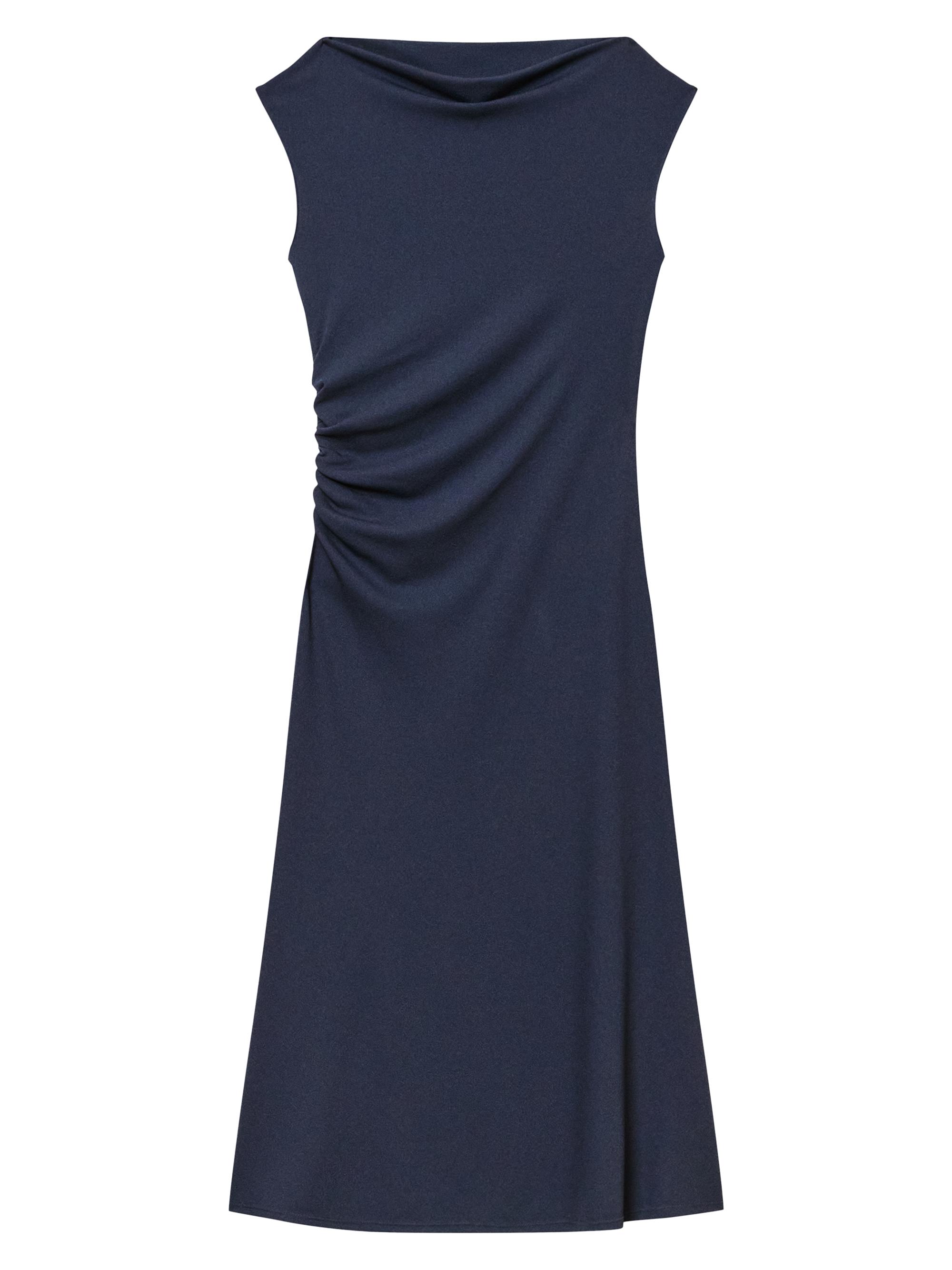 Theory Women's Drape Boatneck Midi-Dress - Nocturne Navy