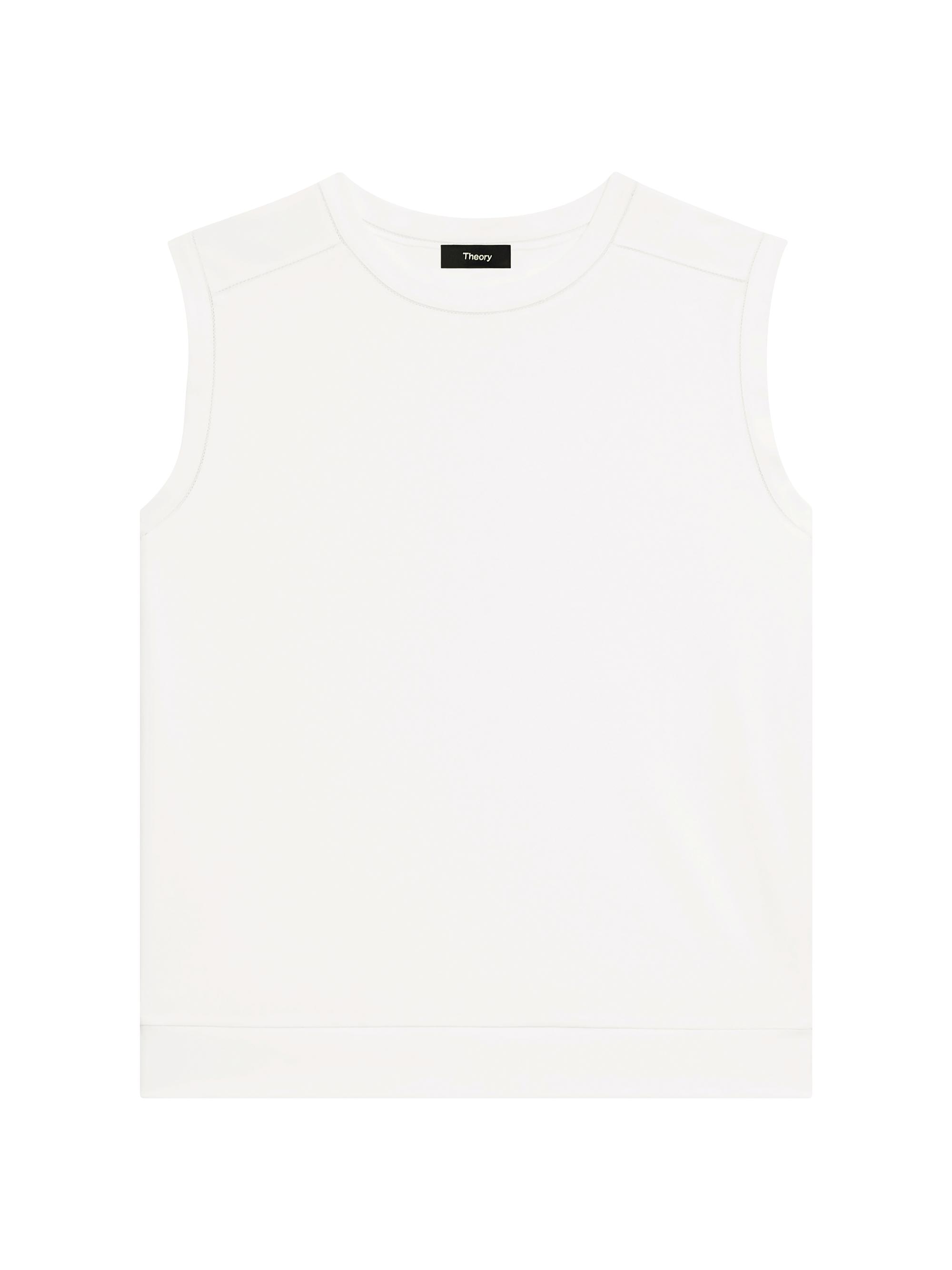 Theory Women's Open Trim Muscle Tank - White