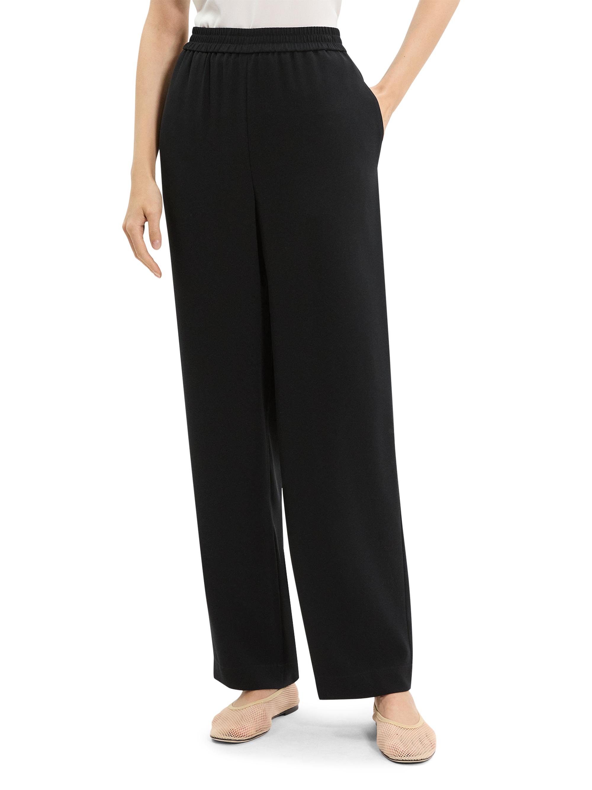 Theory Relaxed Straight Pull-On Pants | Saks Fifth Avenue