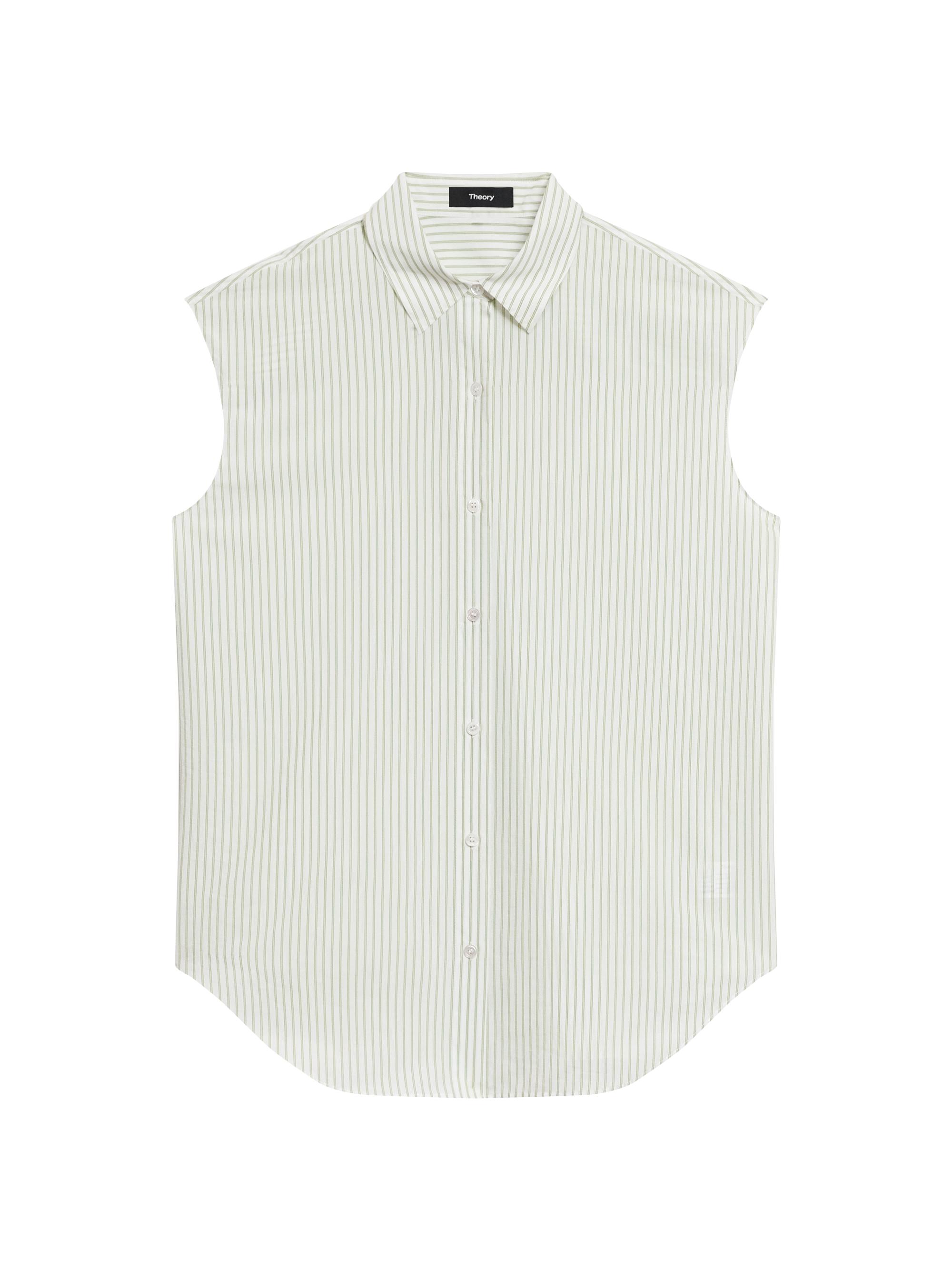 Theory Women's Sleevless Bf Shirt - Green Multi