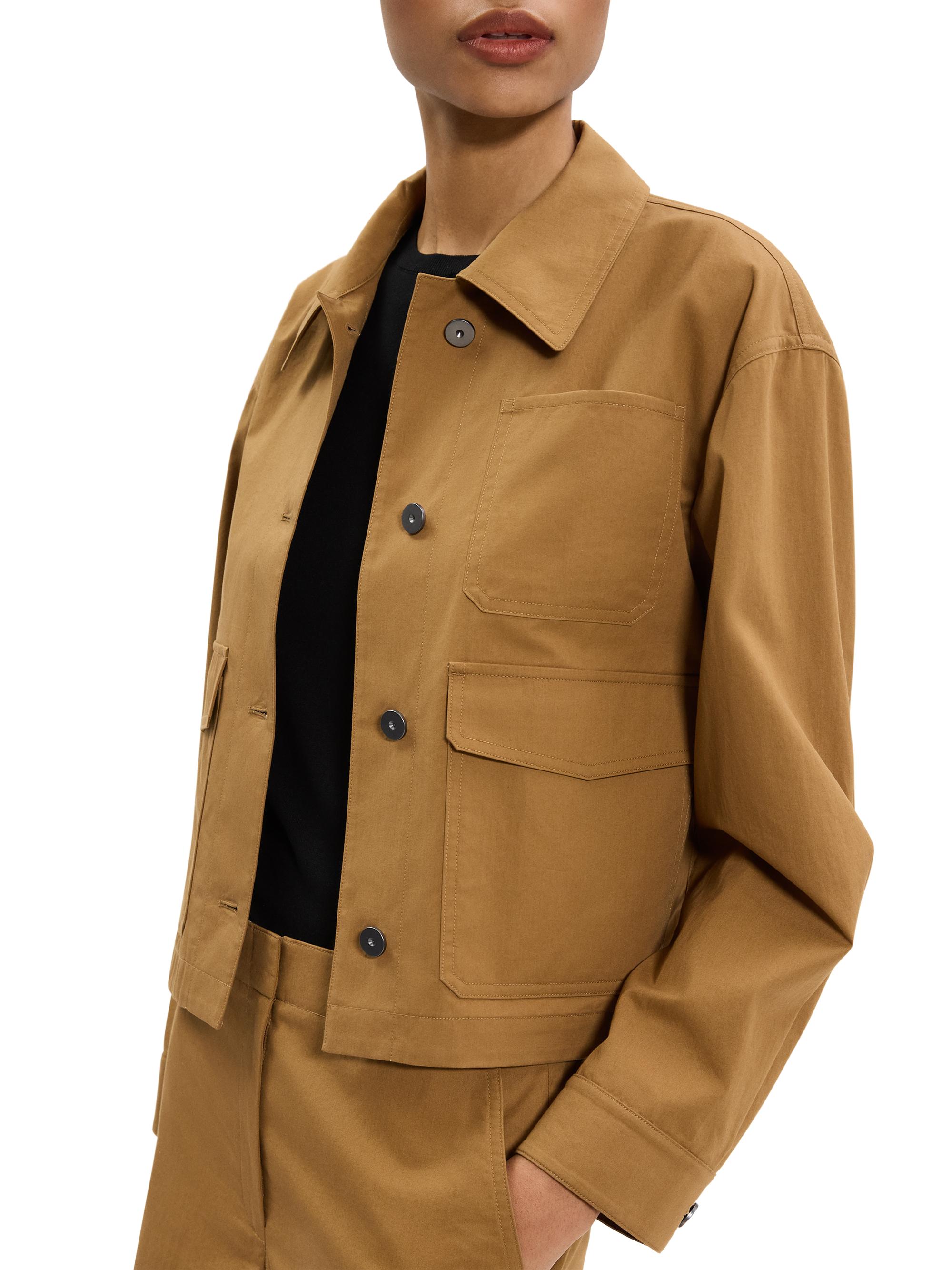 Theory Feather Chino Cropped Work Jacket | Saks Fifth Avenue