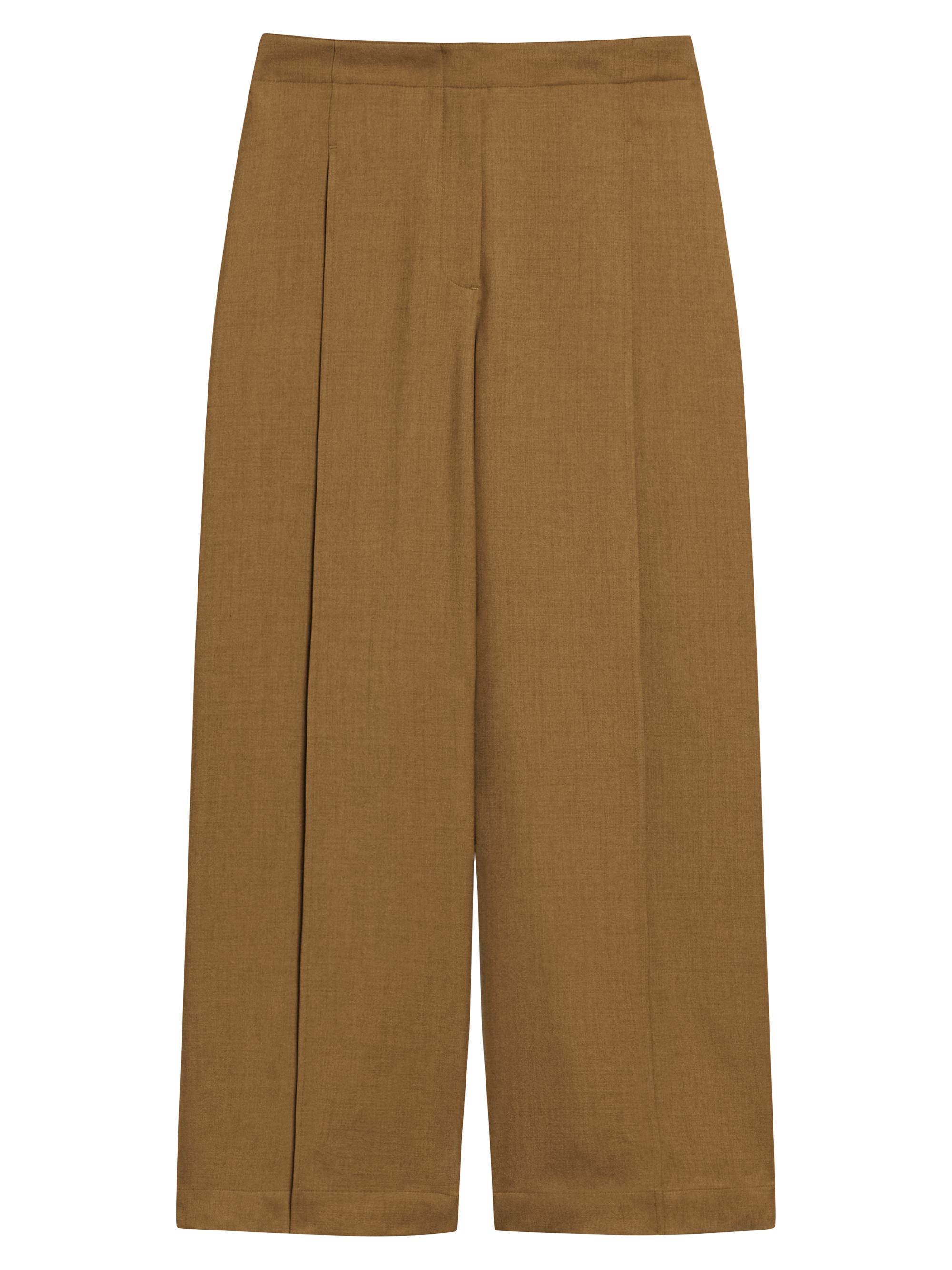 Theory Women's City Twill Deep Pleat Pants - Dark Bronze