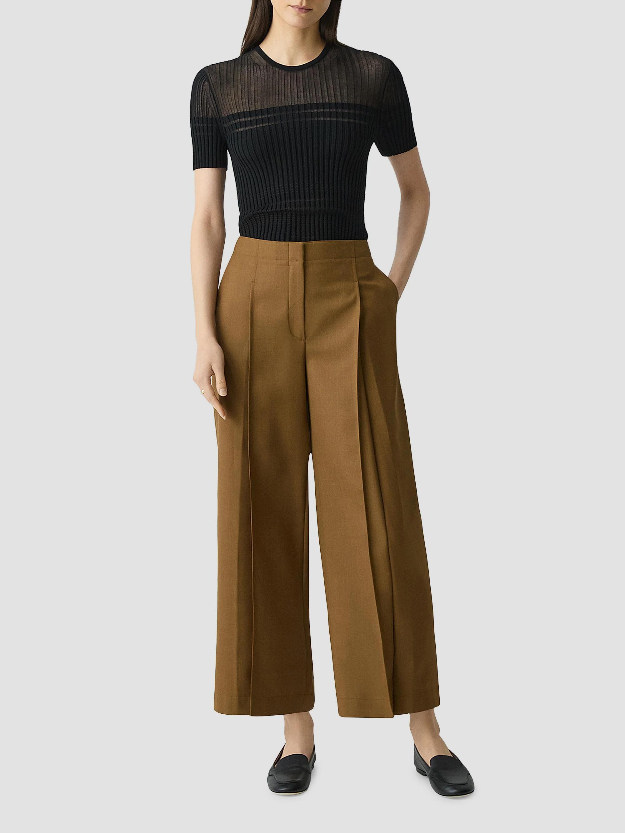 Theory City Twill Deep Pleat Pants | Saks Fifth Avenue
