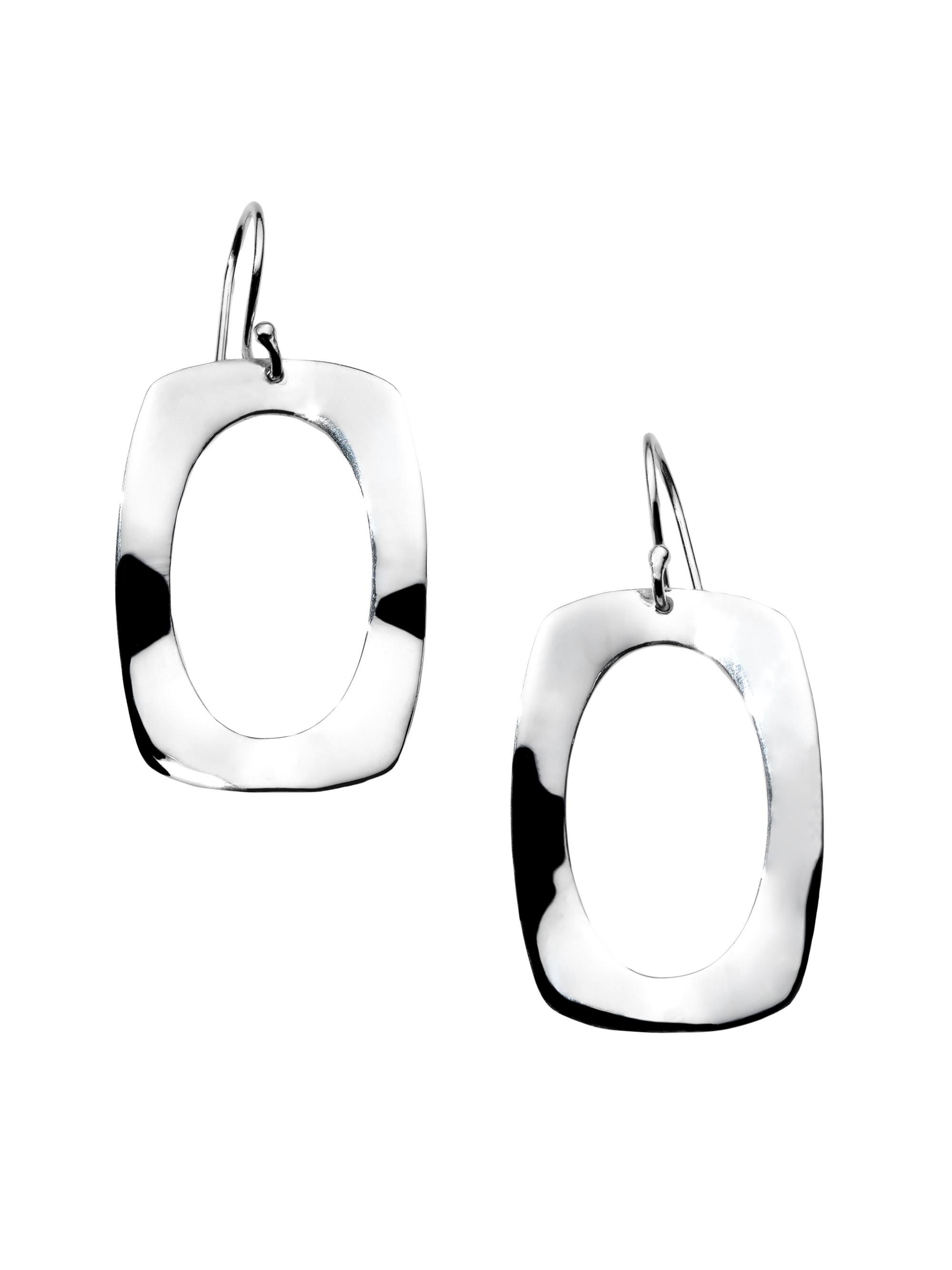 Ippolita Women's Classico Sterling Silver Wavy Rectangle Drop Earrings - Silver