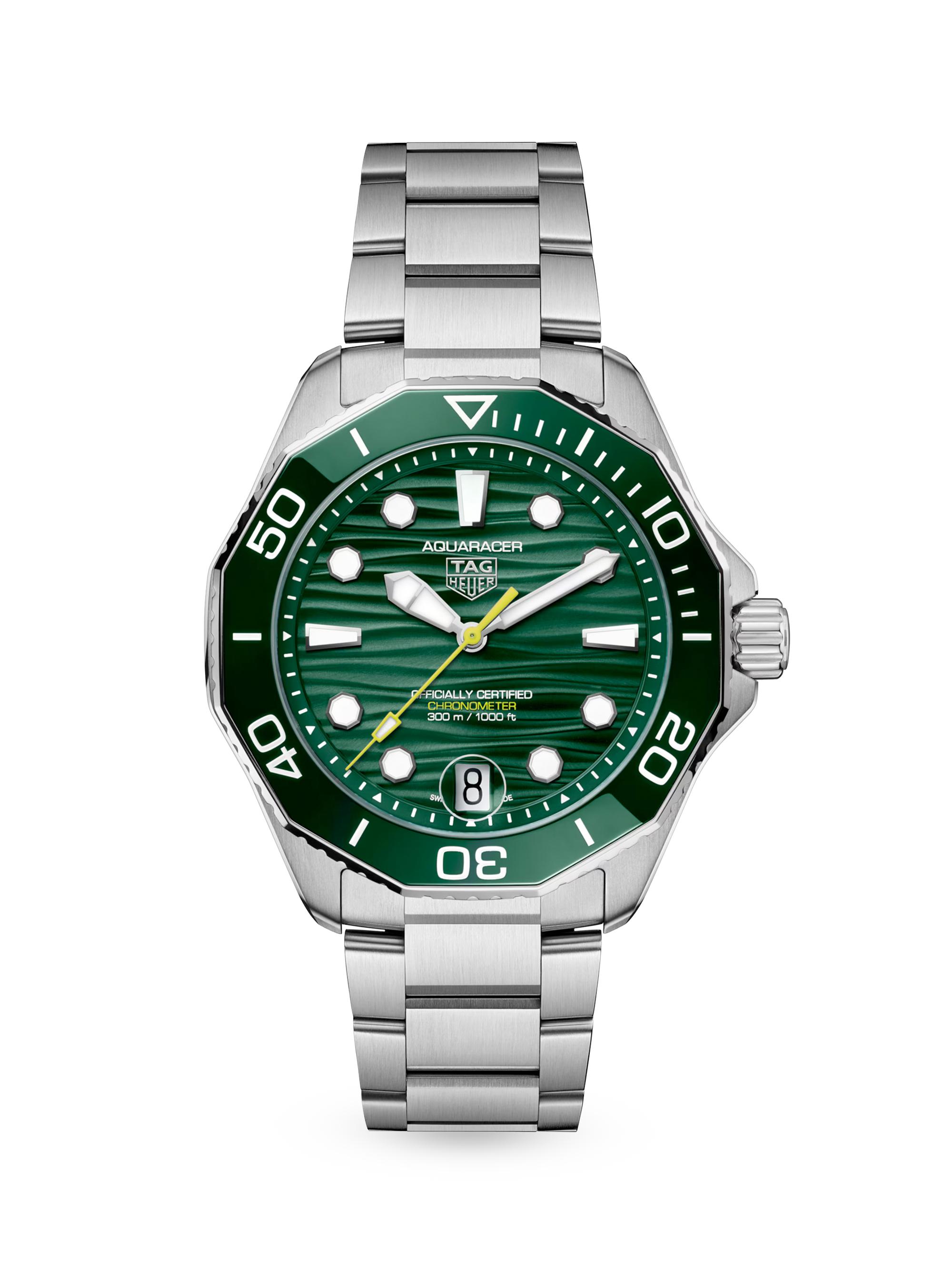 TAG Heuer Women's Aquaracer Professional 300 Stainless Steel Bracelet Watch/42MM - White - Women's Jewelry And Watches