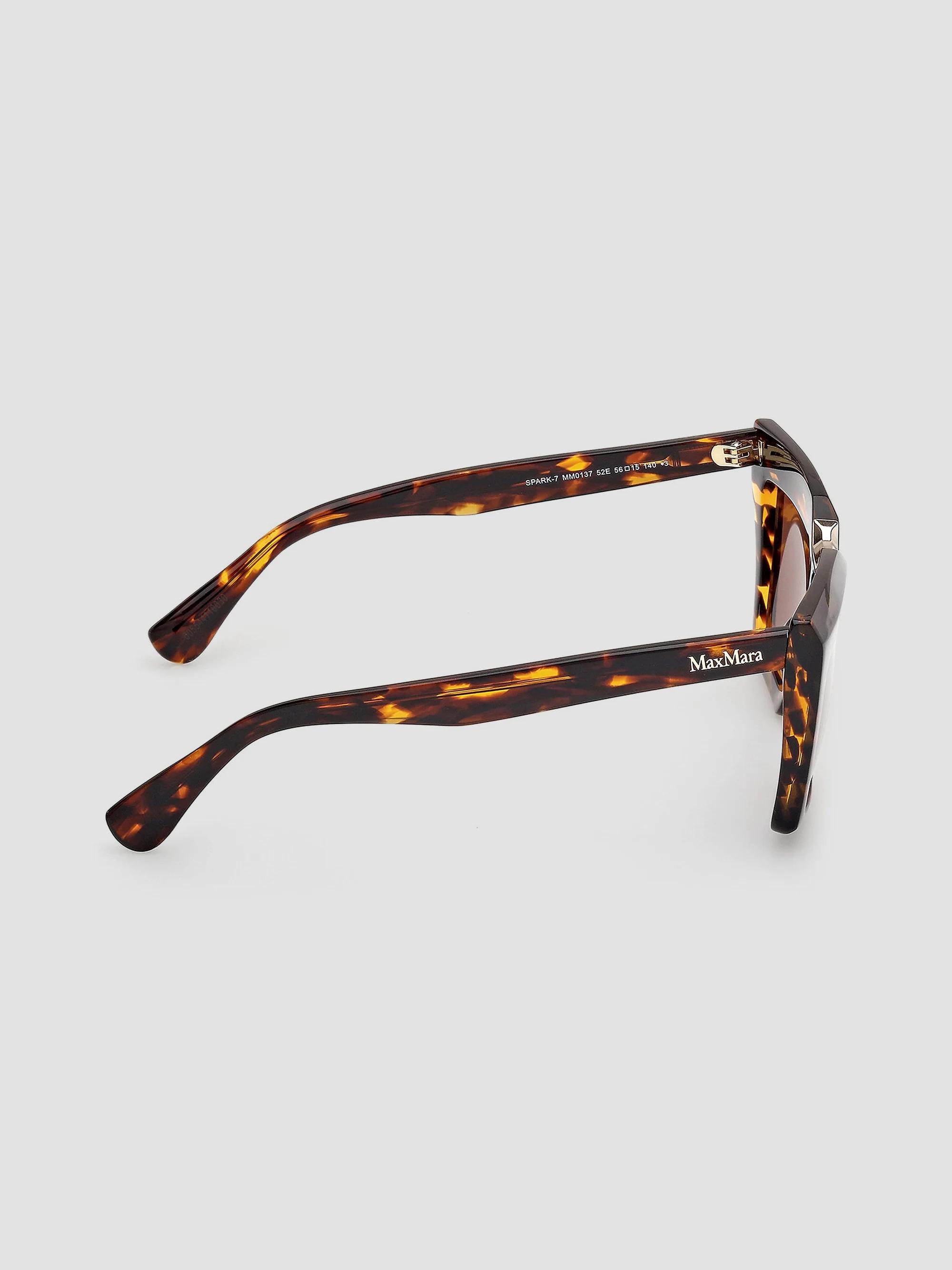 Max Mara Spark-7 56MM Rectangular Sunglasses - Havana Pale  display picture 3