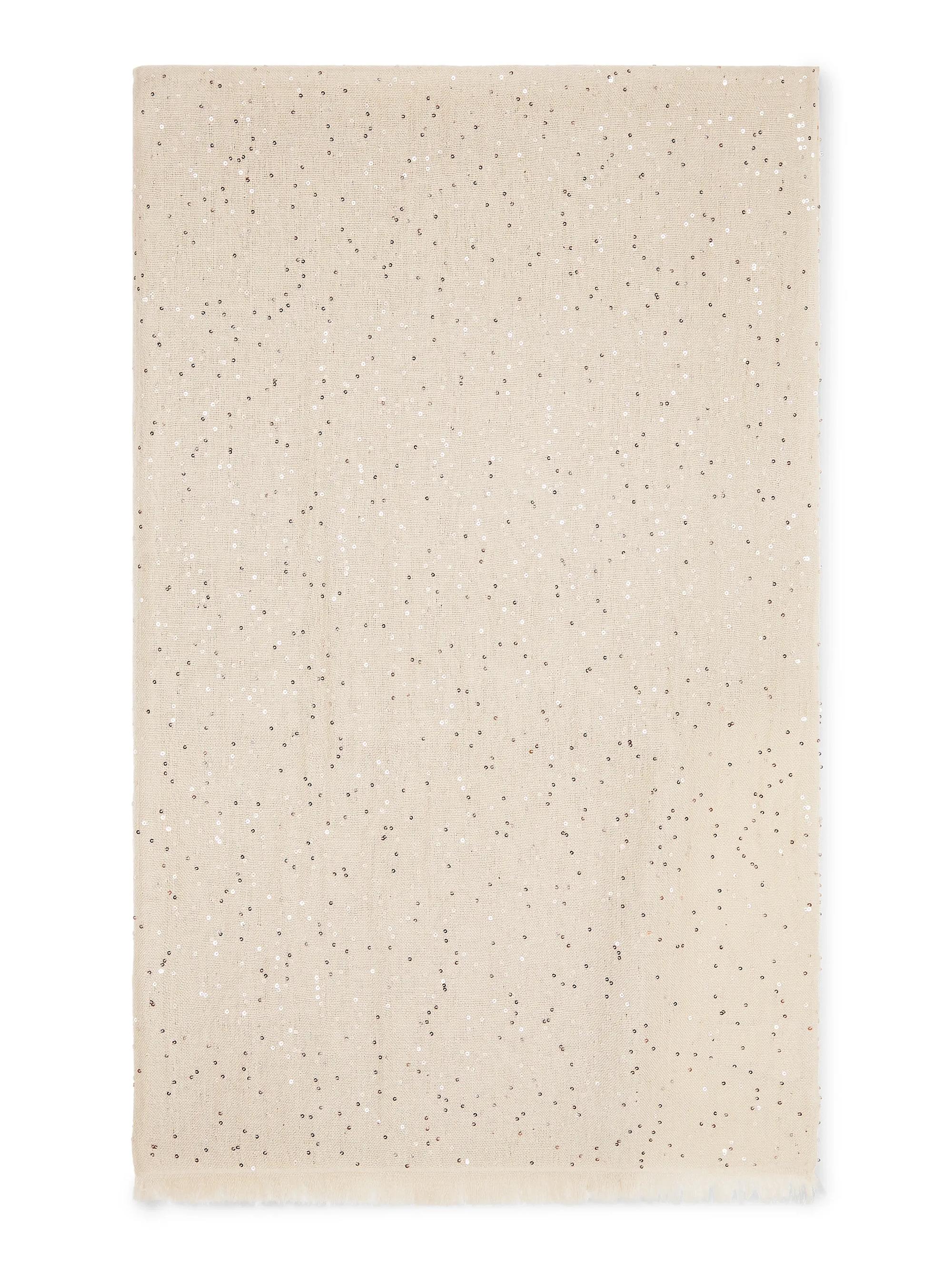 Brunello Cucinelli Women's Lightweight Cashmere And Silk Diamond Yarn Knit Scarf - Beige