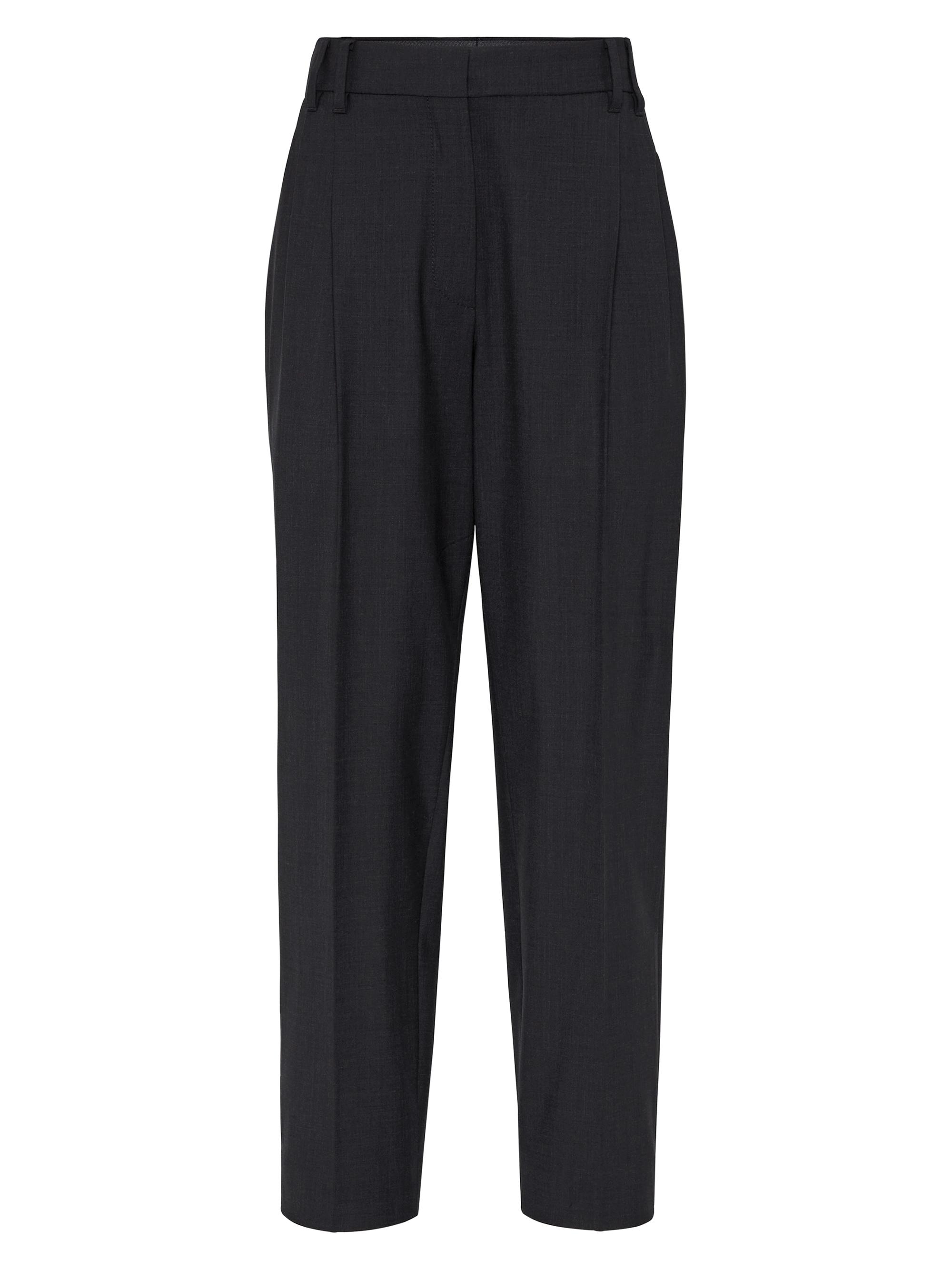 Brunello Cucinelli Women's Tropical Luxury Wool Slouchy Trousers - Blue