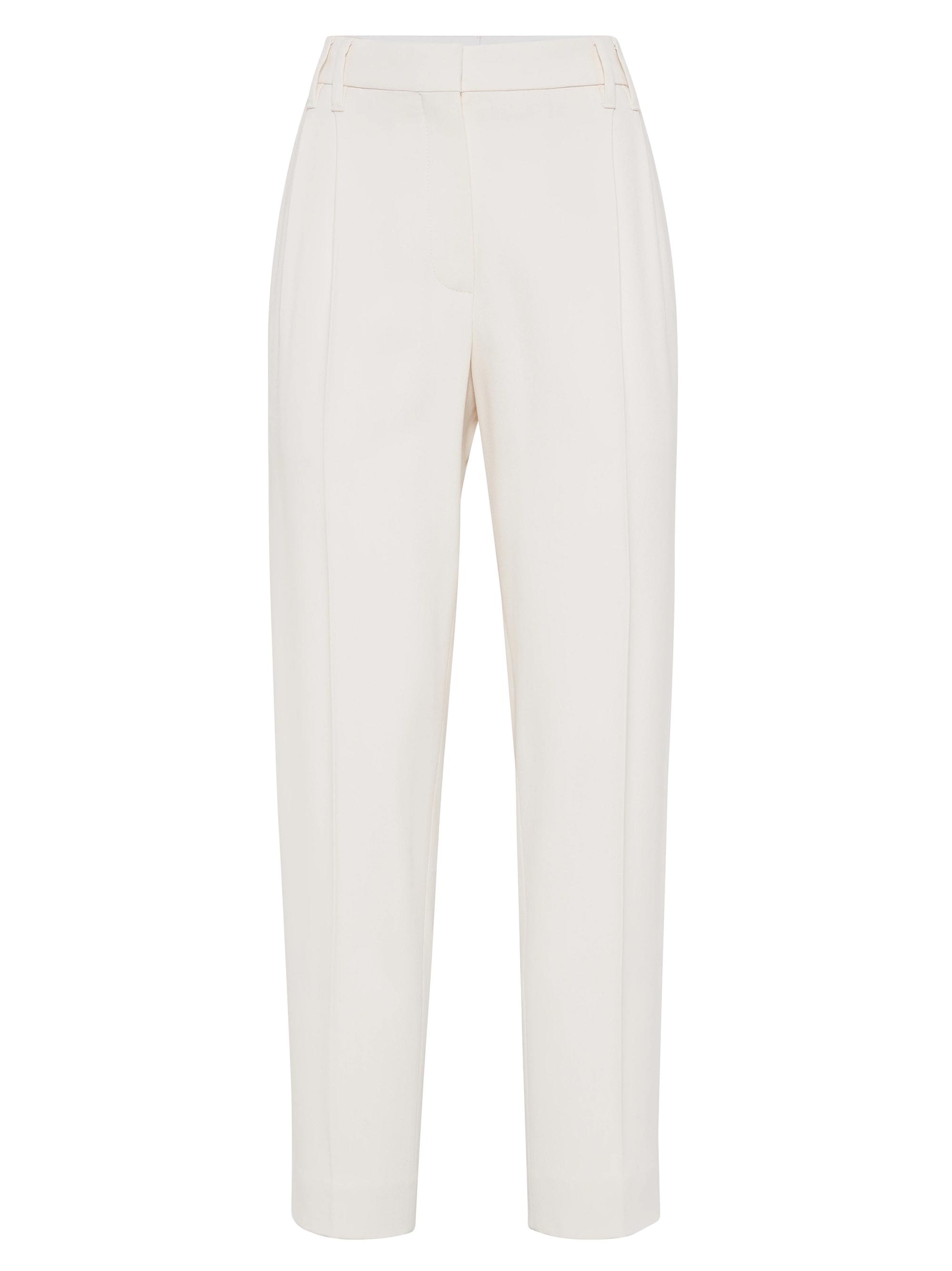 Brunello Cucinelli Women's Comfort Couture Twill Slouchy Trousers -