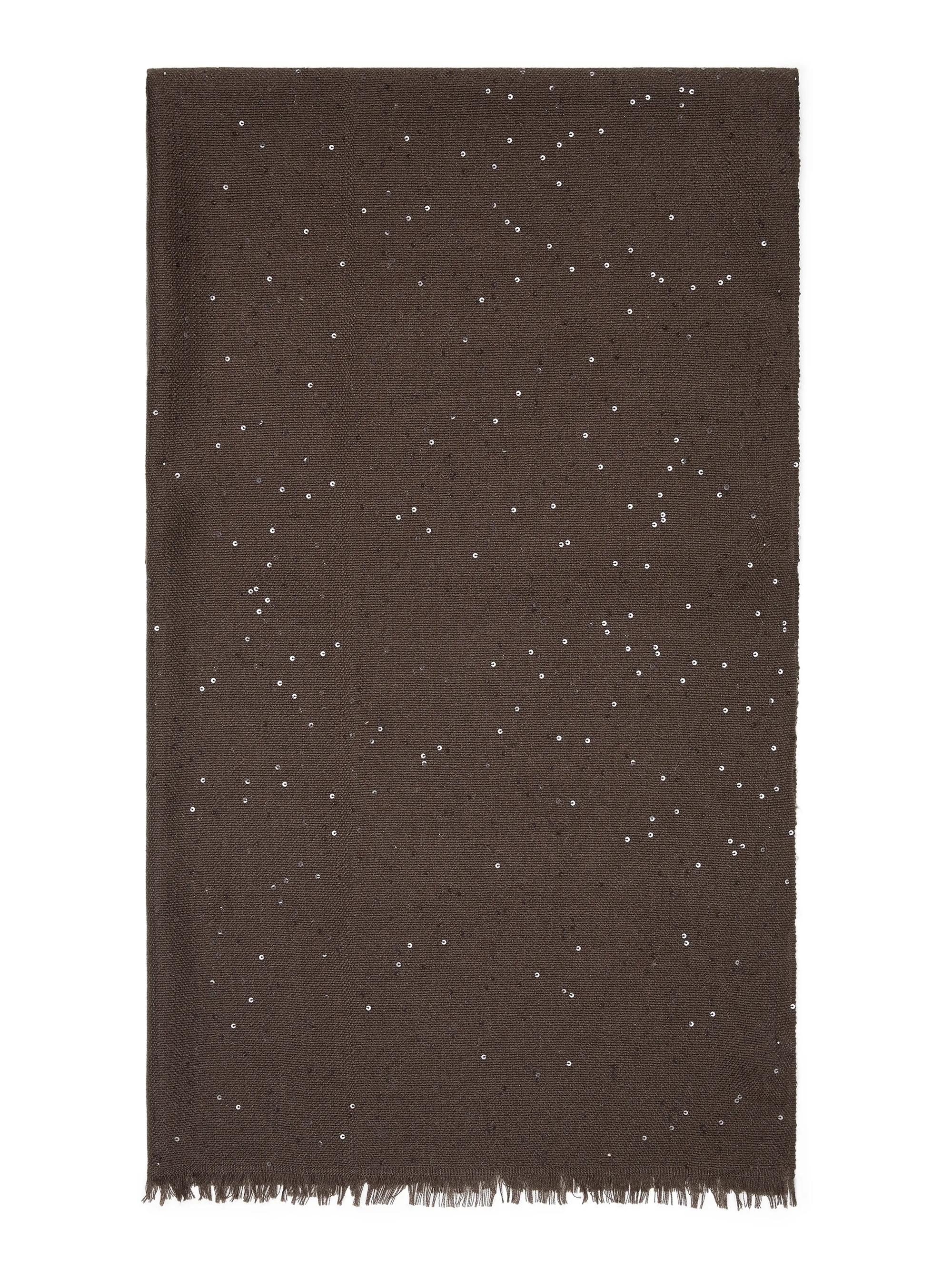 Brunello Cucinelli Women's Cashmere and Silk Diamond Yarn Scarf - Chocolate