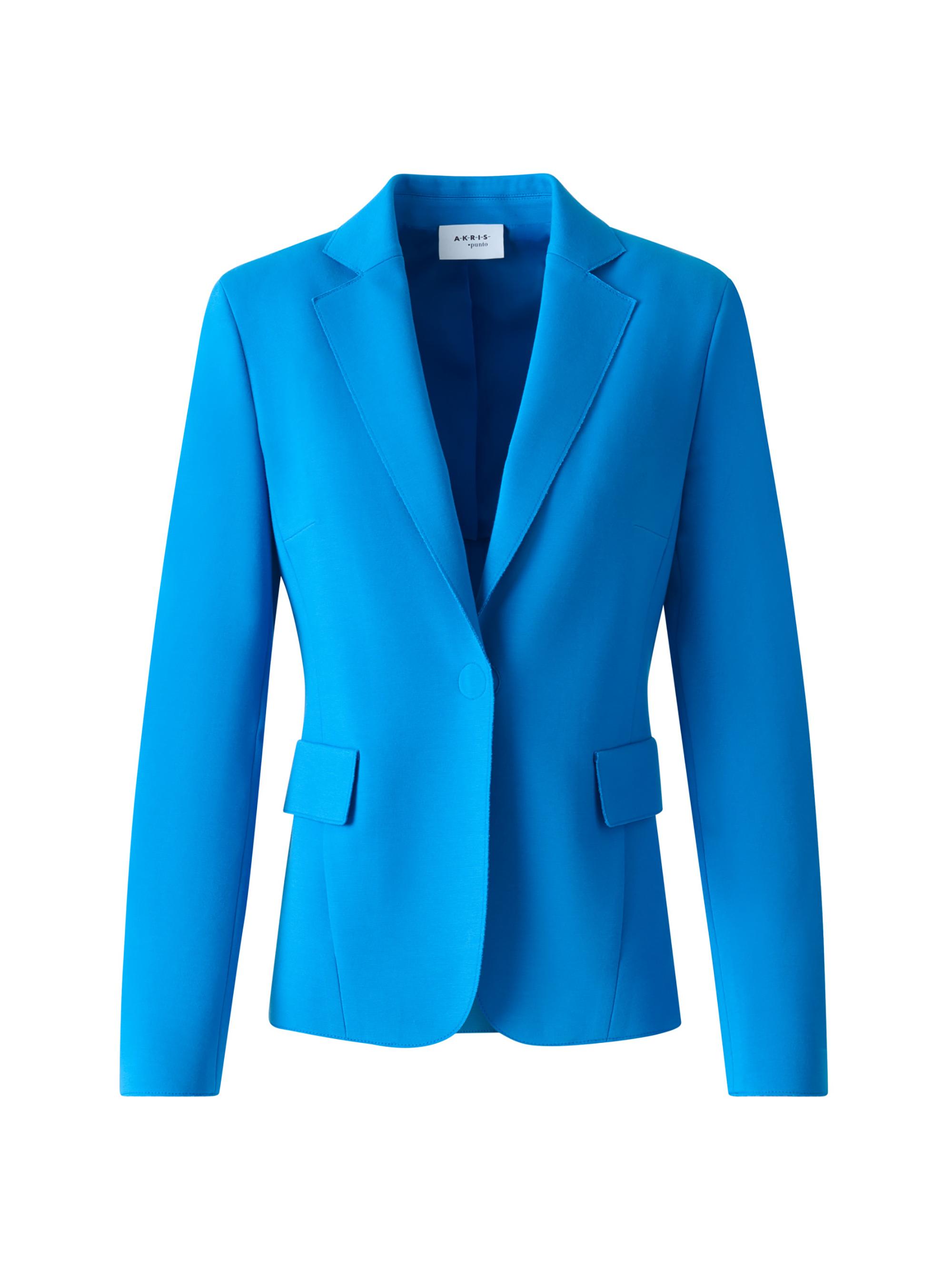 Akris punto Women's Jersey One-Button Blazer - Medium Blue