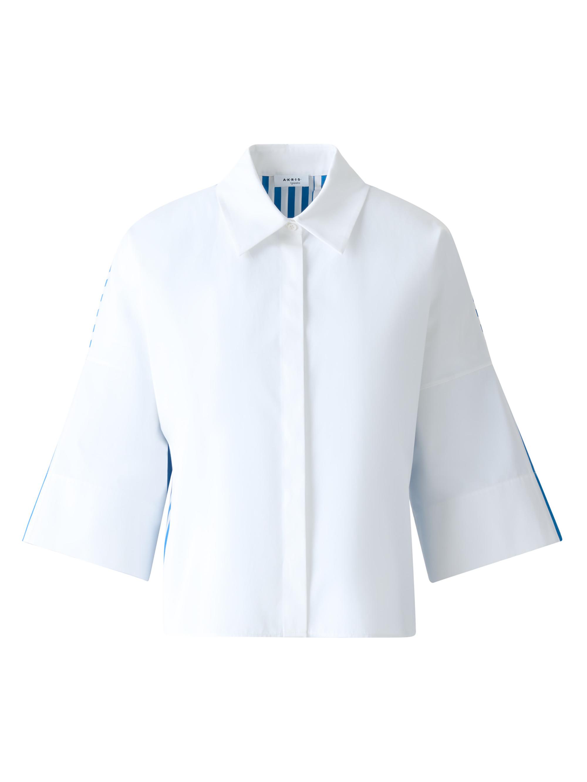 Akris punto Women's Bold Stripe Shirt - Cream Medium Blue