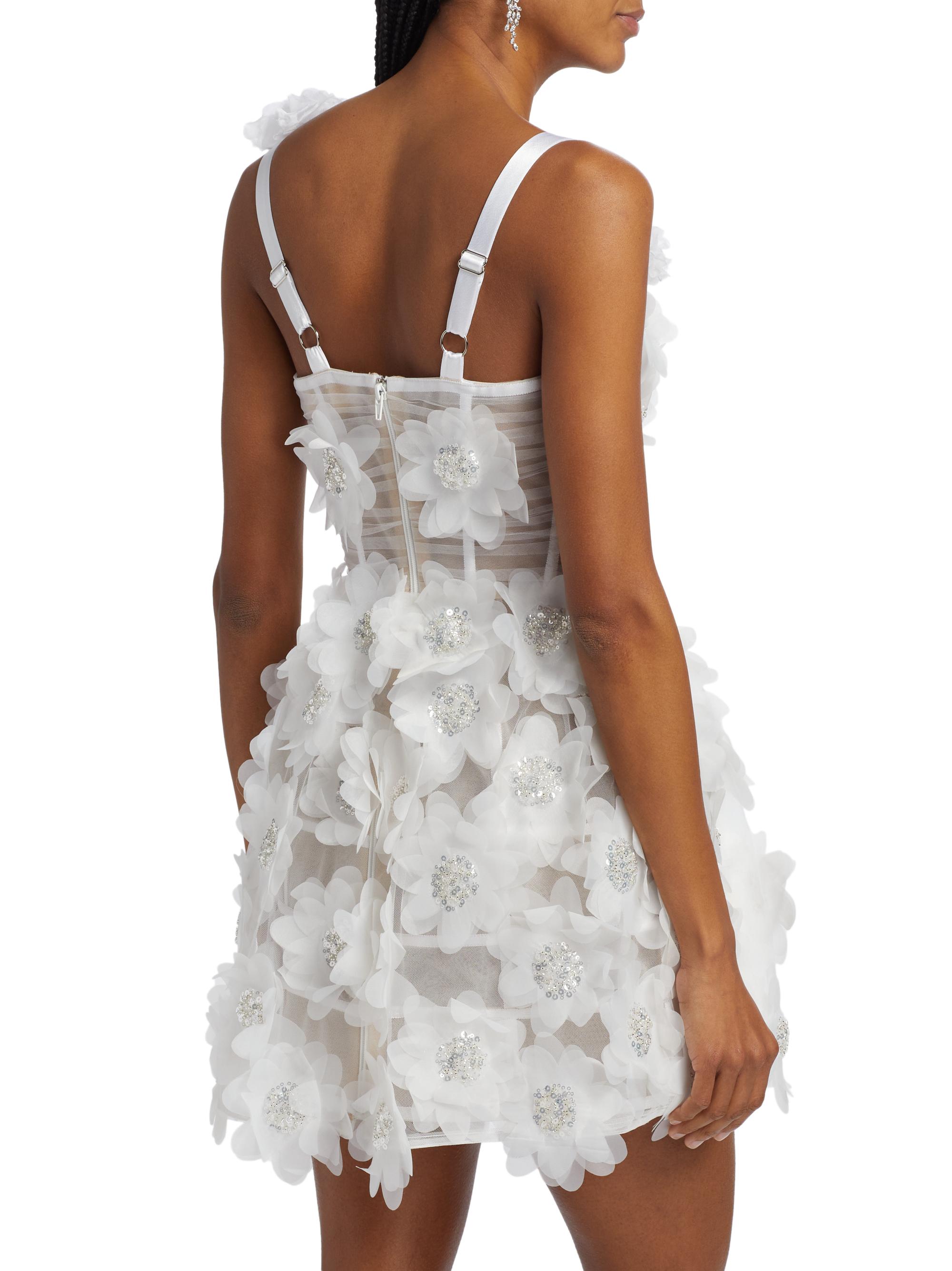 Bronx and Banco Rosalie Floral Applique Minidress | Saks Fifth Avenue