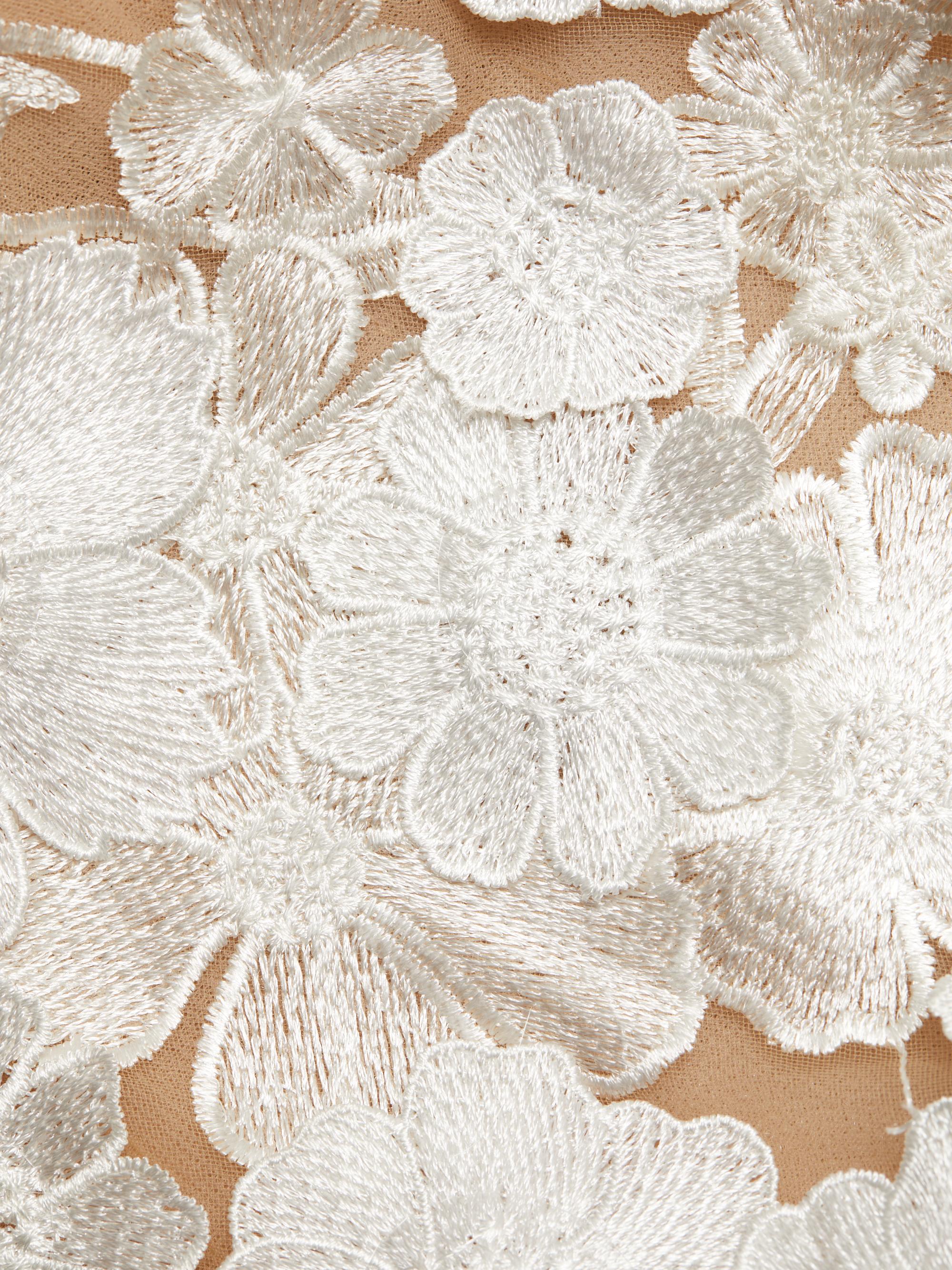 Bronx and Banco Jasmine Cap-Sleeve Floral Lace Minidress | Saks