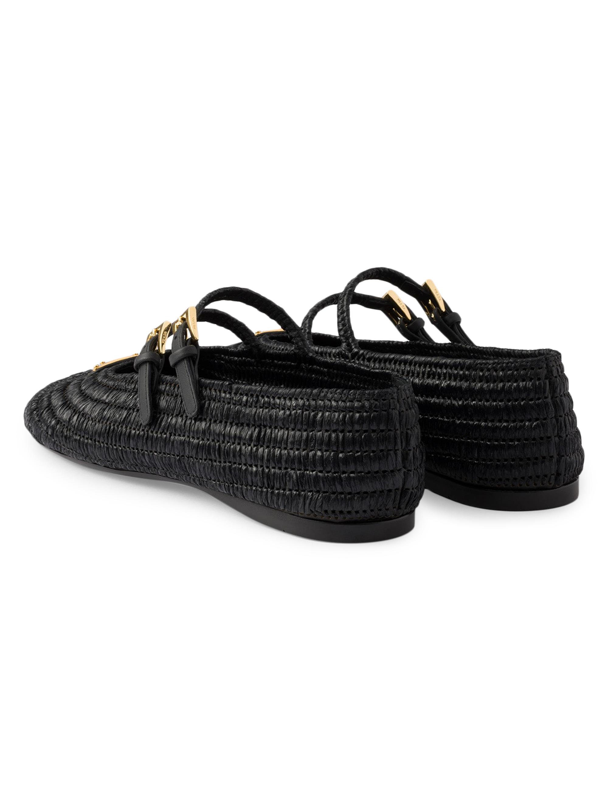 Prada Women's Crochet Ballerinas - Black | Thumbnail 3
