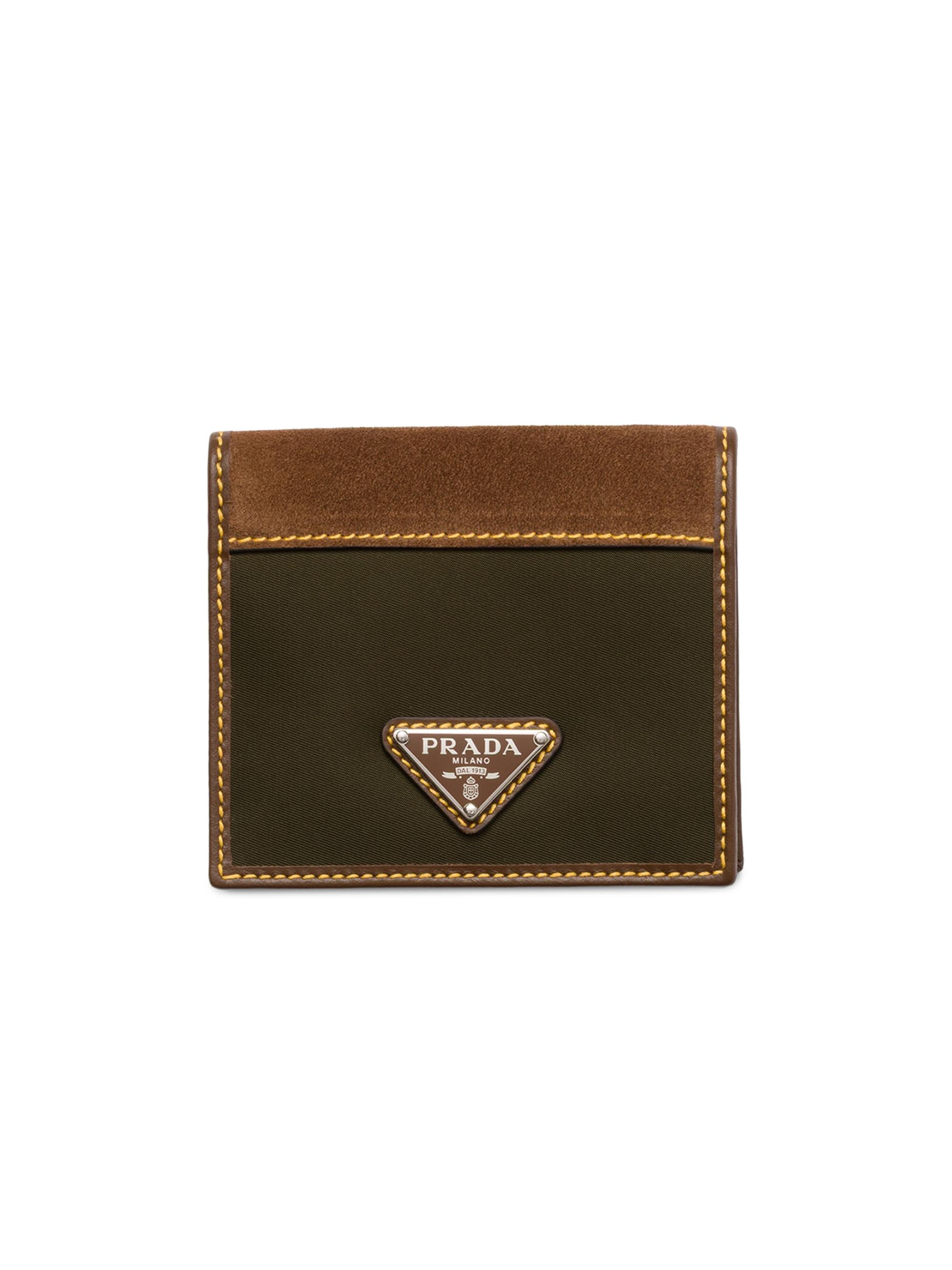 Prada Men's Re-Nylon and Leather Wallet - Green