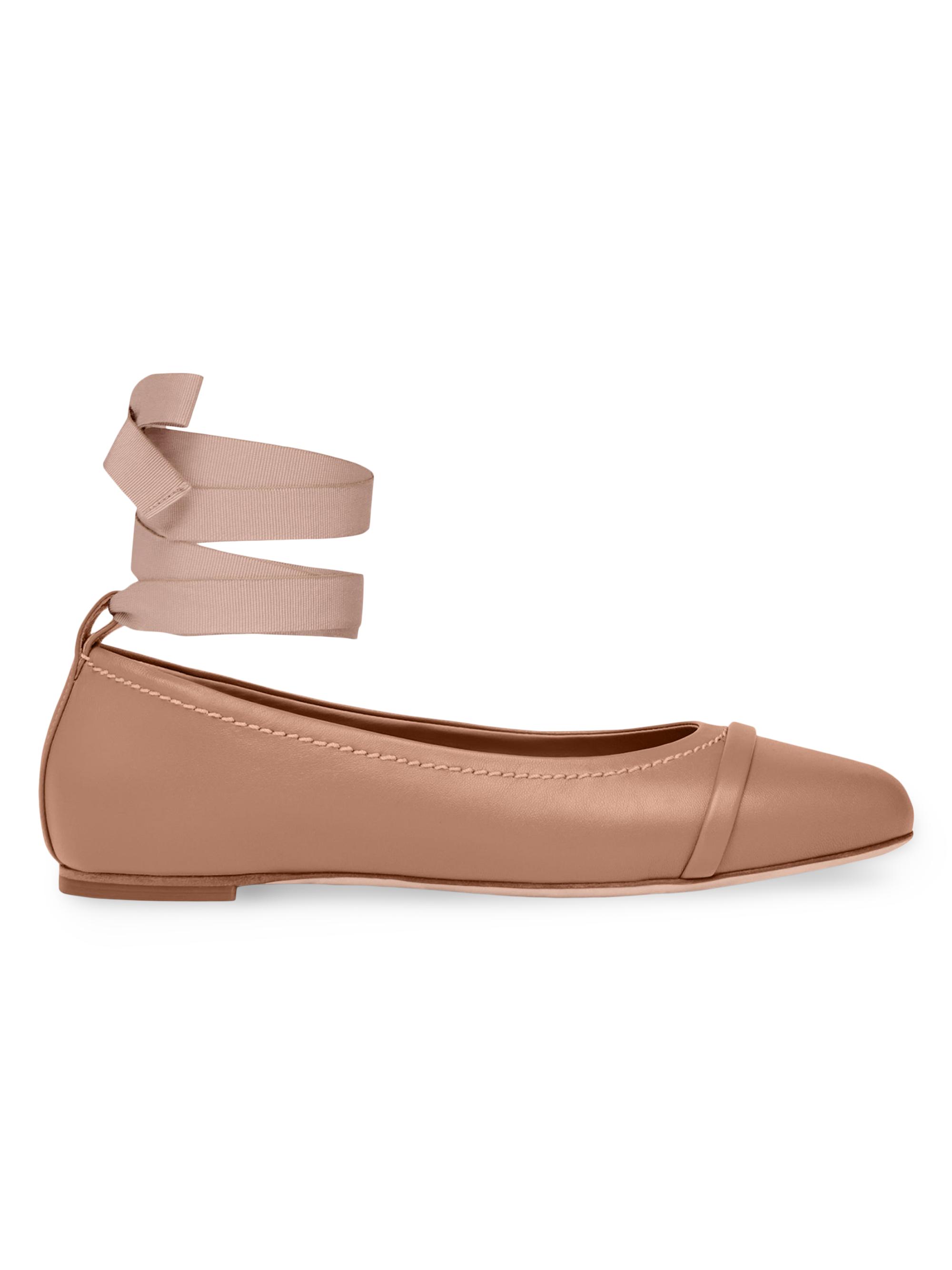 Malone Souliers Women's Sabina Leather Flat Pumps - Blush