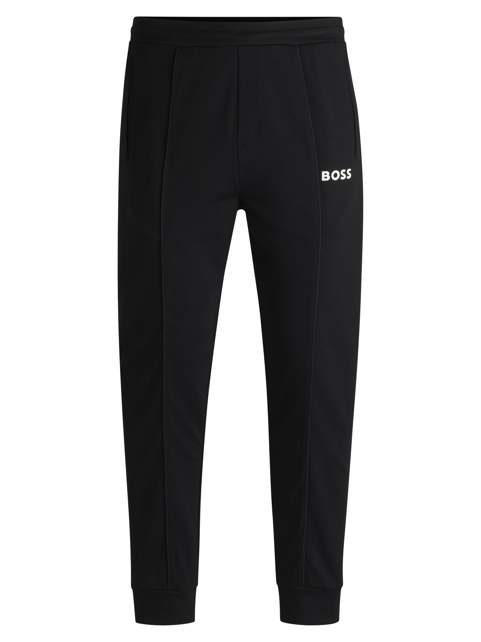 BOSS Men's Boss x Matteo Berrettini Regular Fit Jogger Trousers with Logo Detail - Black