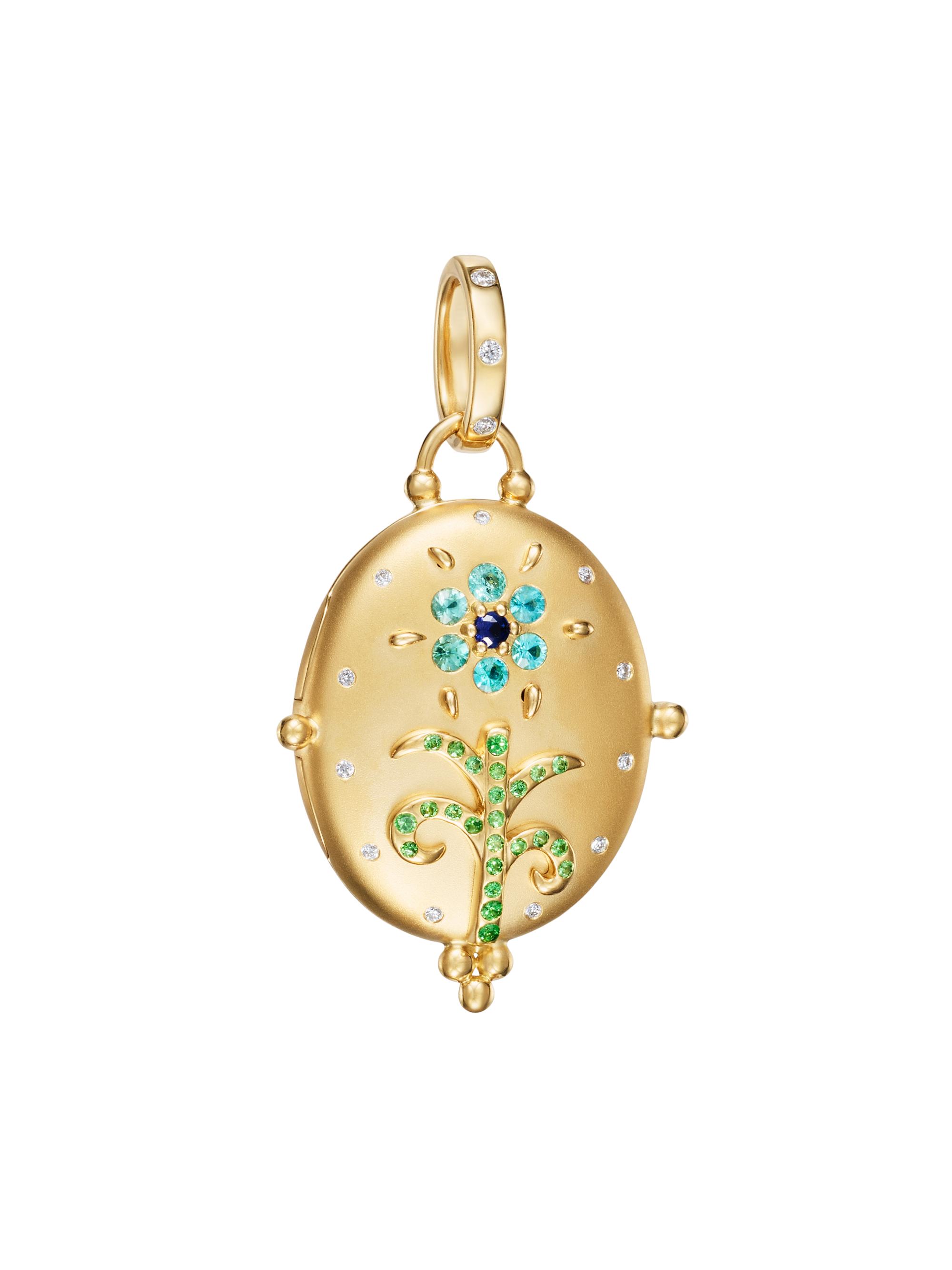 Temple St. Clair Women's Fiori 18K Yellow Gold & Multi-Gemstone Locket - Yellow Gold