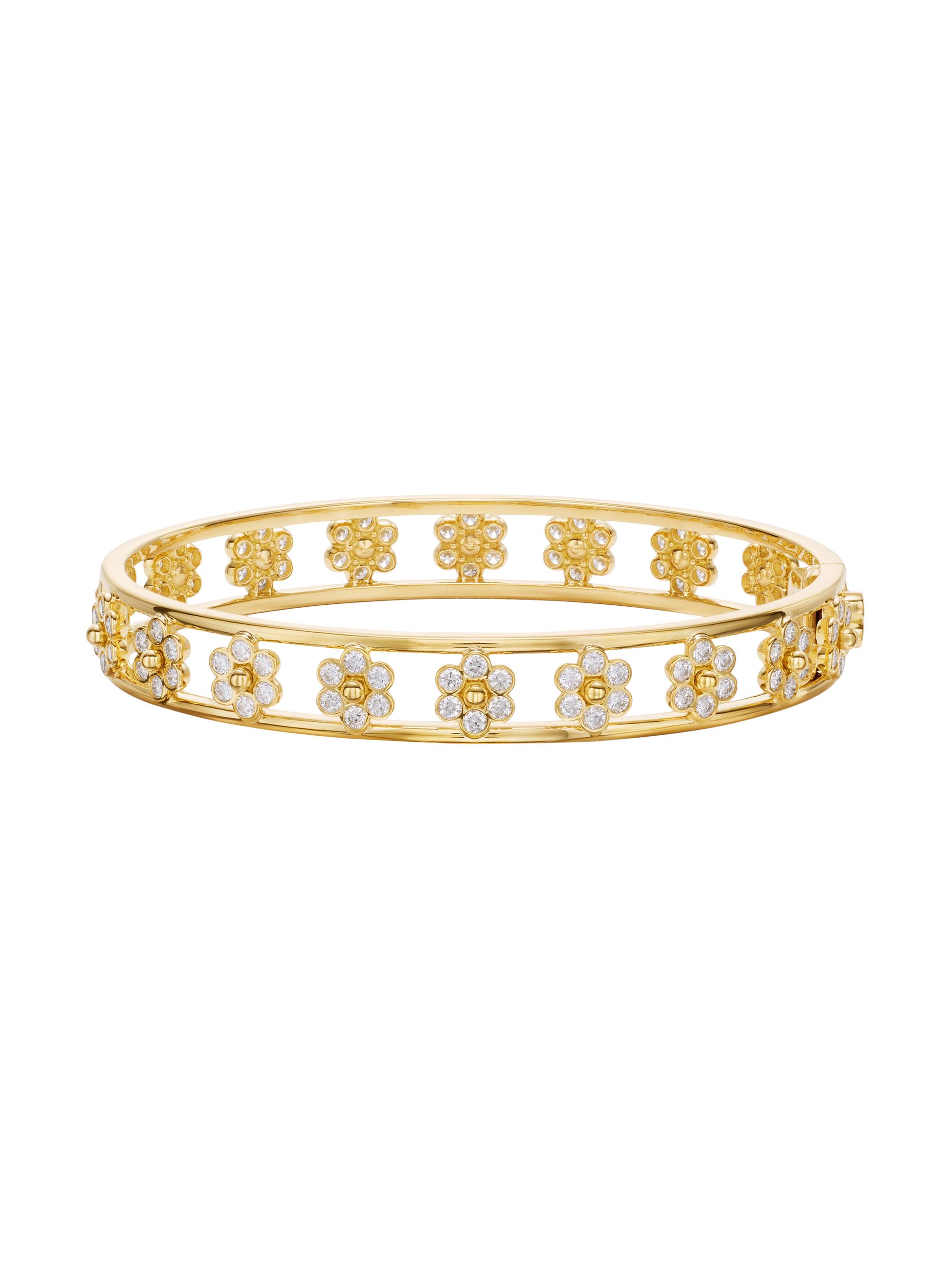 Temple St. Clair Women's Fiori 18K Yellow Gold & 2.96 TCW Diamond Bangle - Yellow Gold