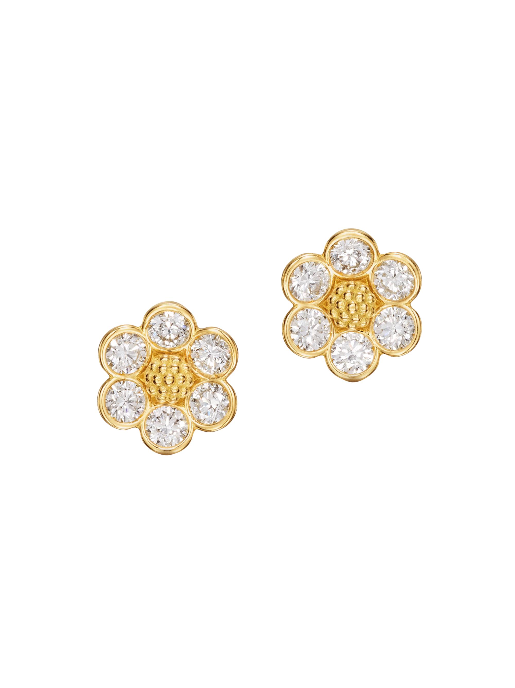 Temple St. Clair Women's Fiori 18K Yellow Gold & 0.96 TCW Diamond Stud Earrings - Yellow Gold