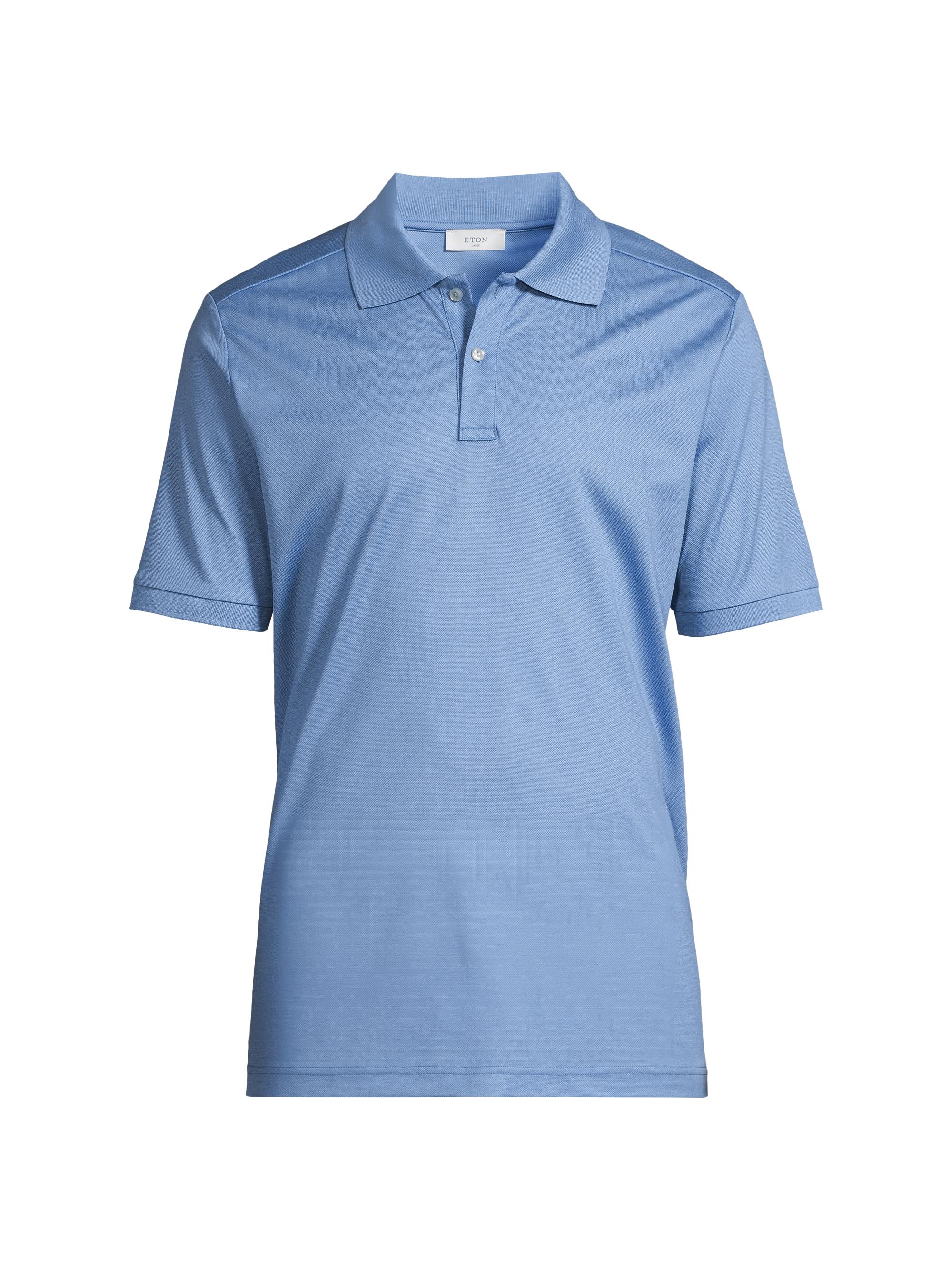 Eton Men's Cotton Piqué Polo Shirt - Blue