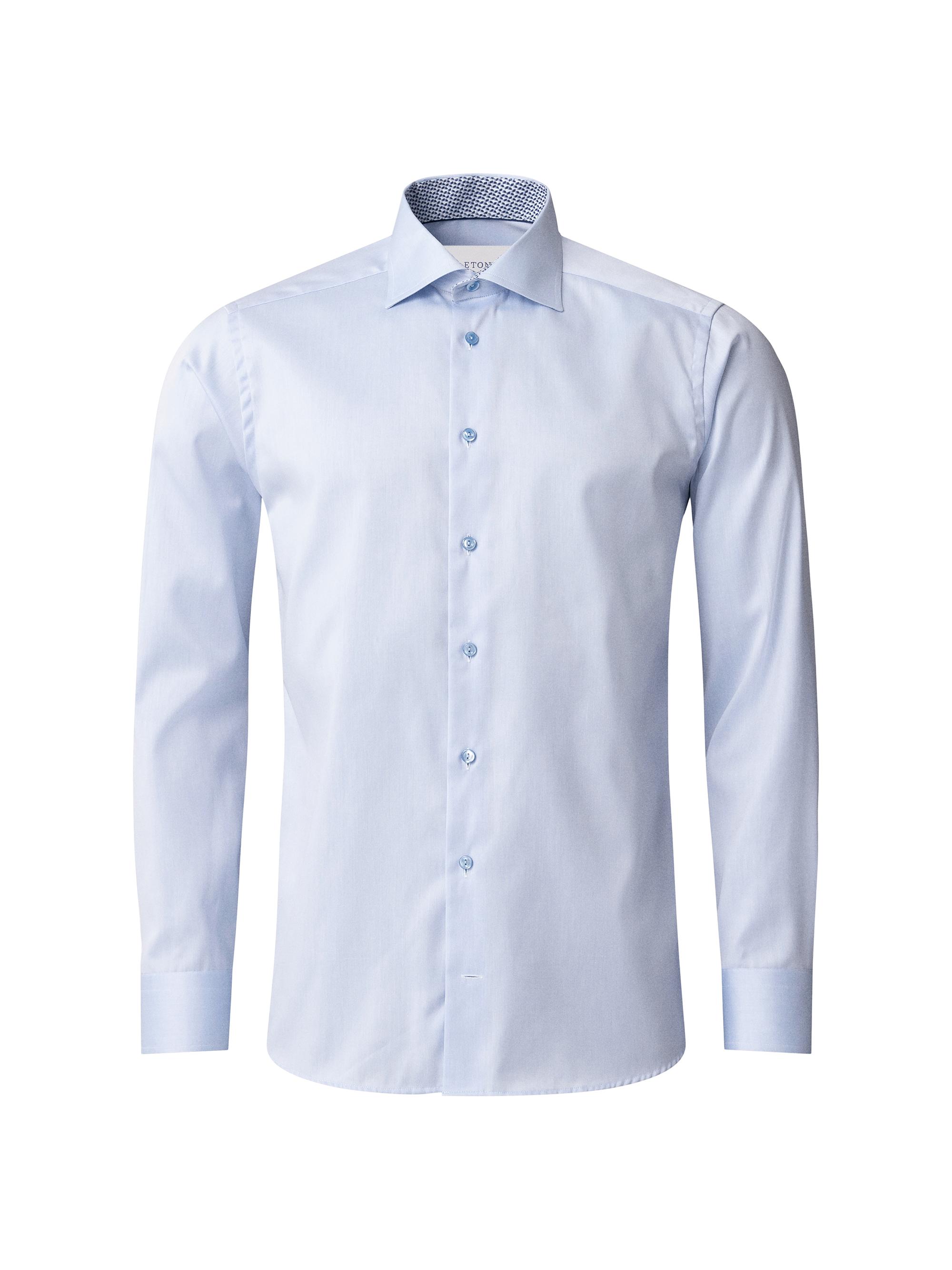 Eton Men's Geometric Contemporary-Fit Solid Shirt - Blue